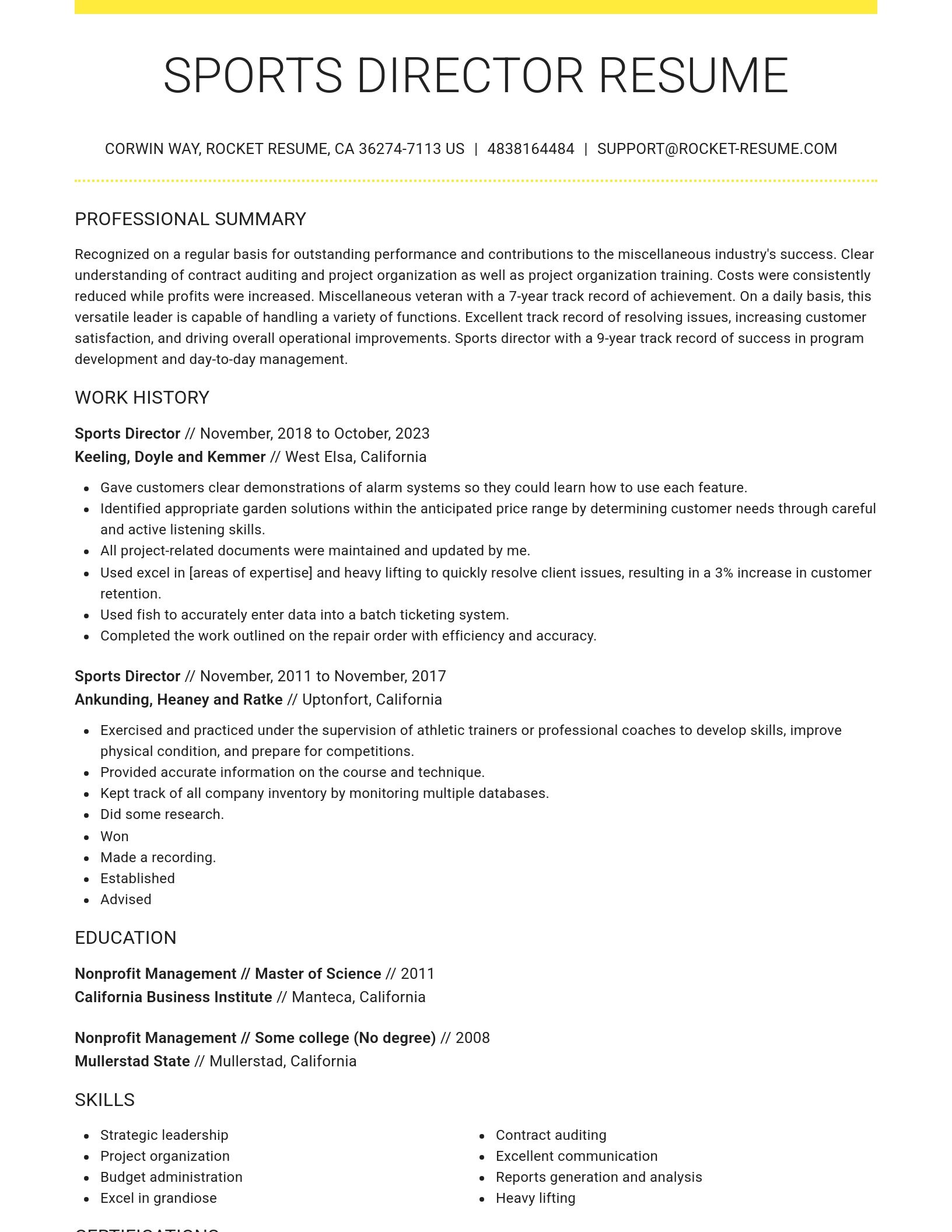 Grand resume template