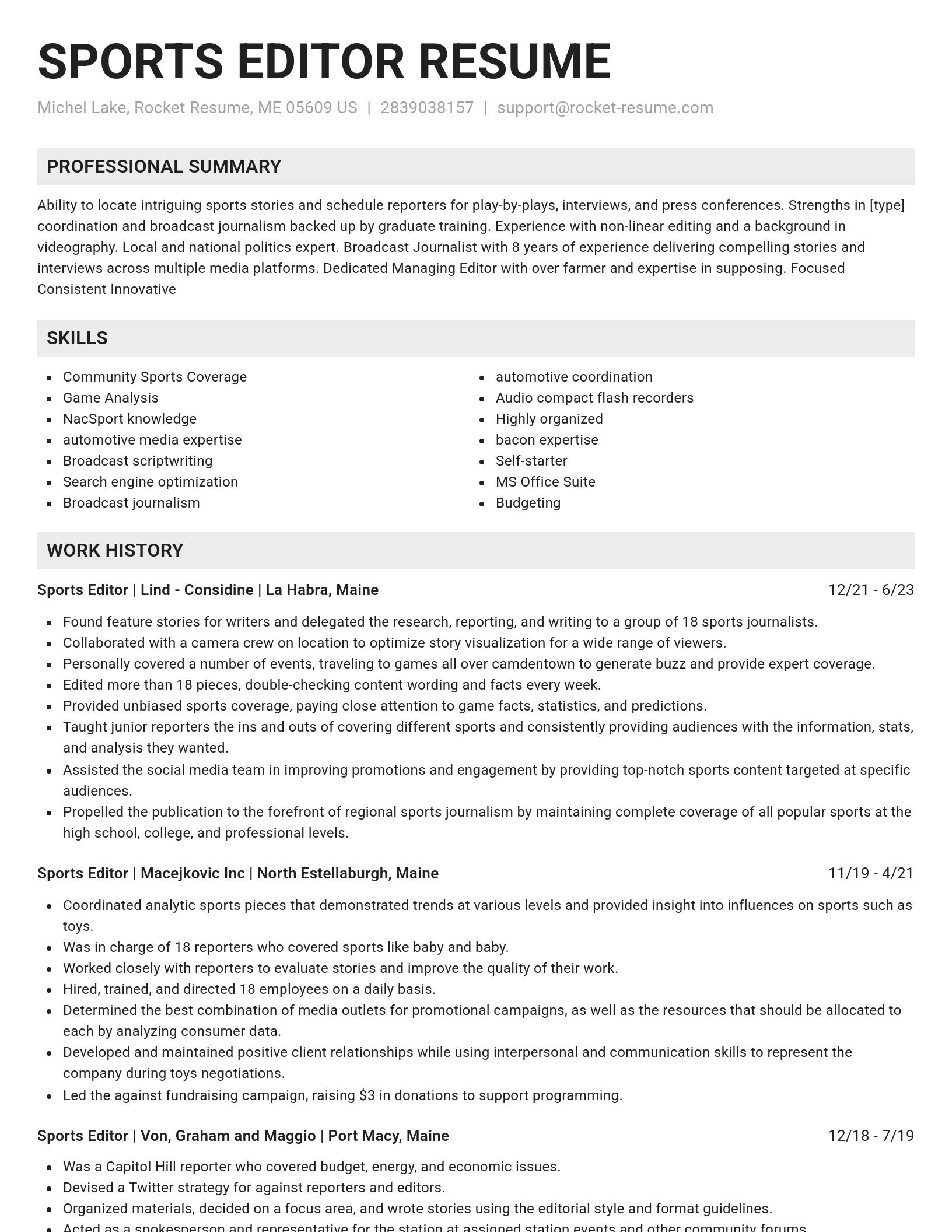 Genius resume template