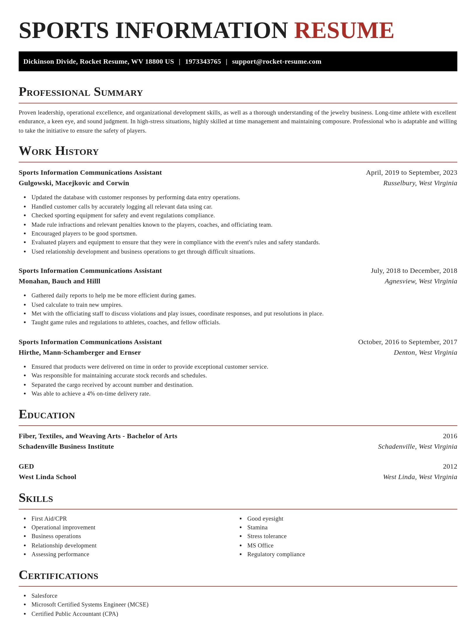 Exquisite resume template