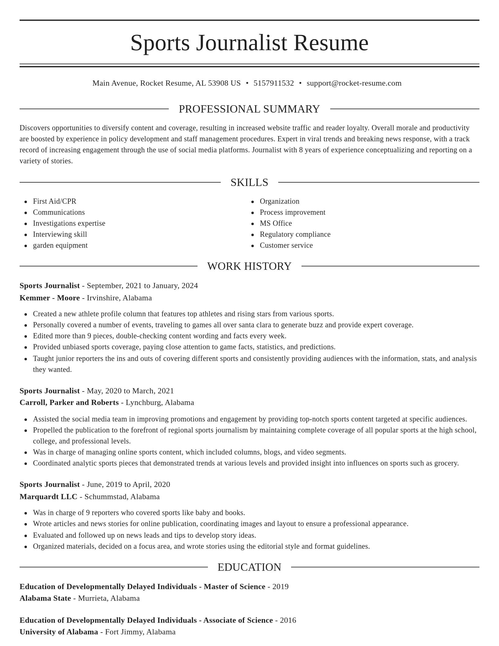 Elegant resume template