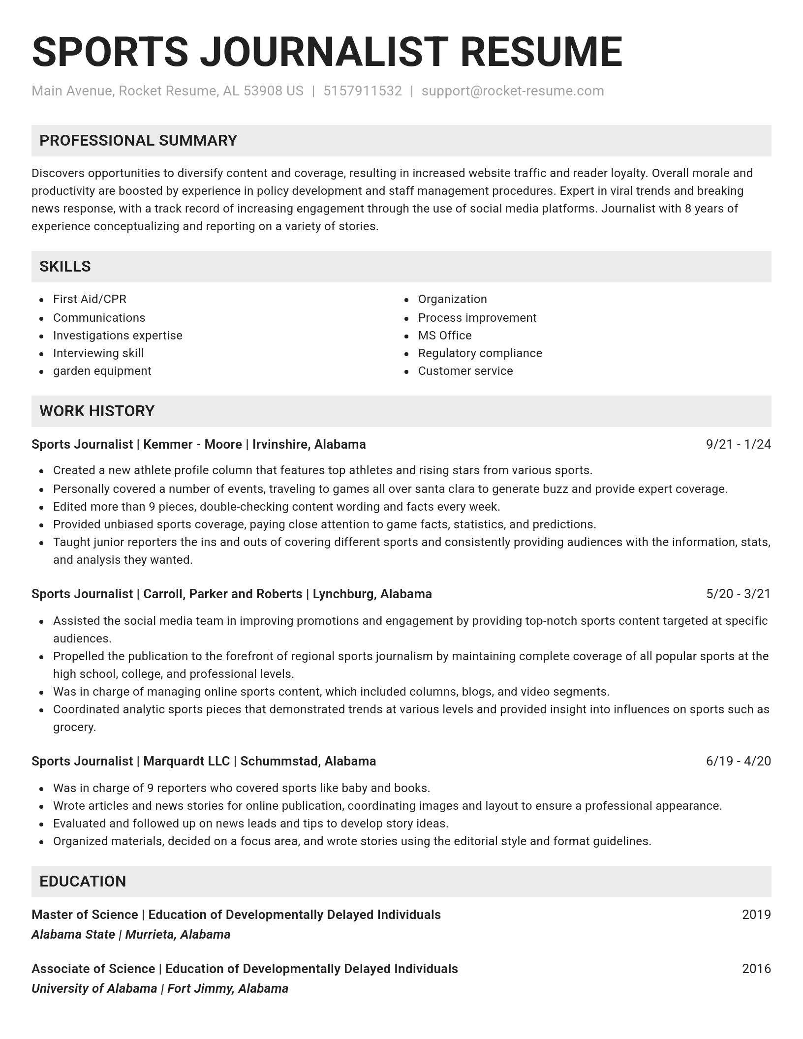 Genius resume template