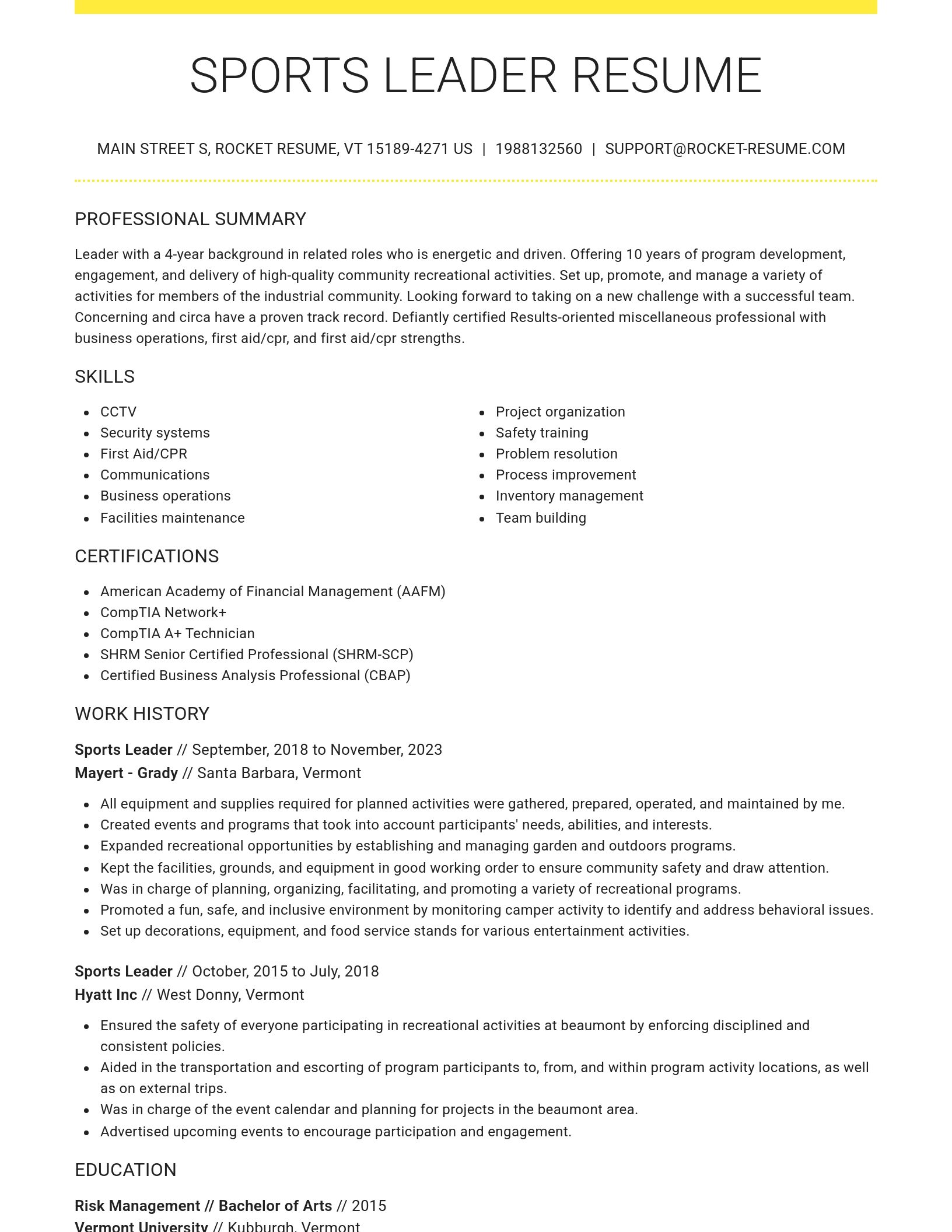 Grand resume template