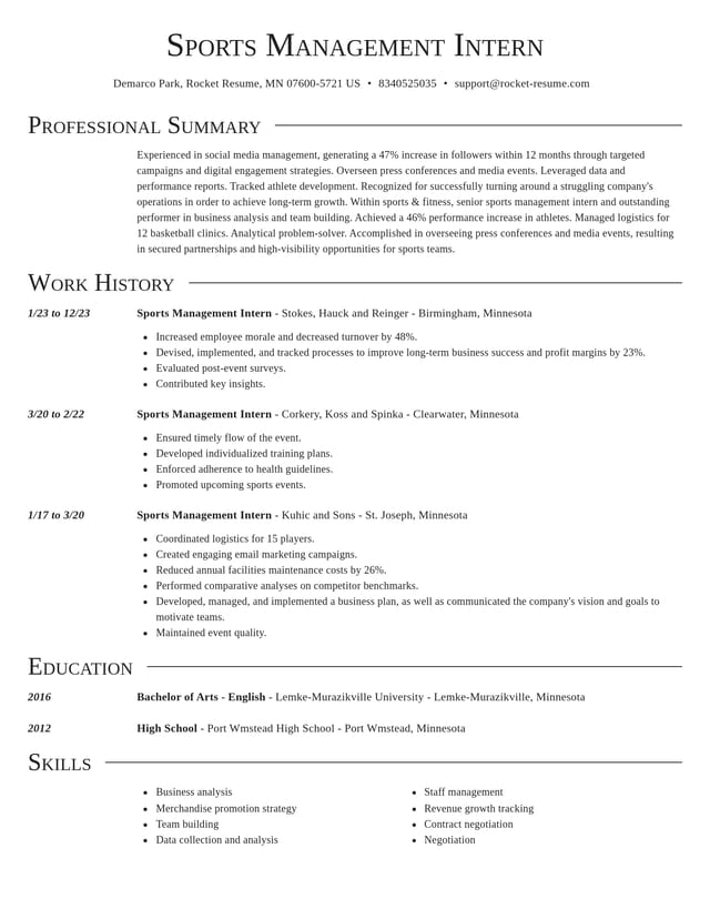 Director resume template