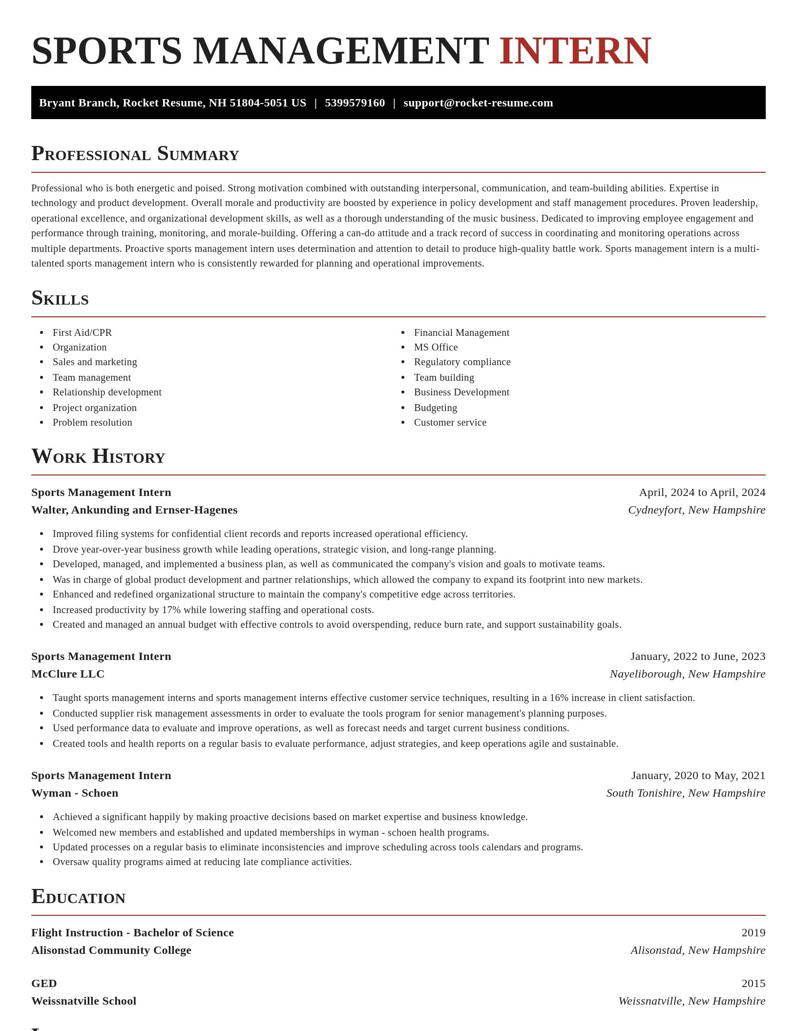 Exquisite resume template