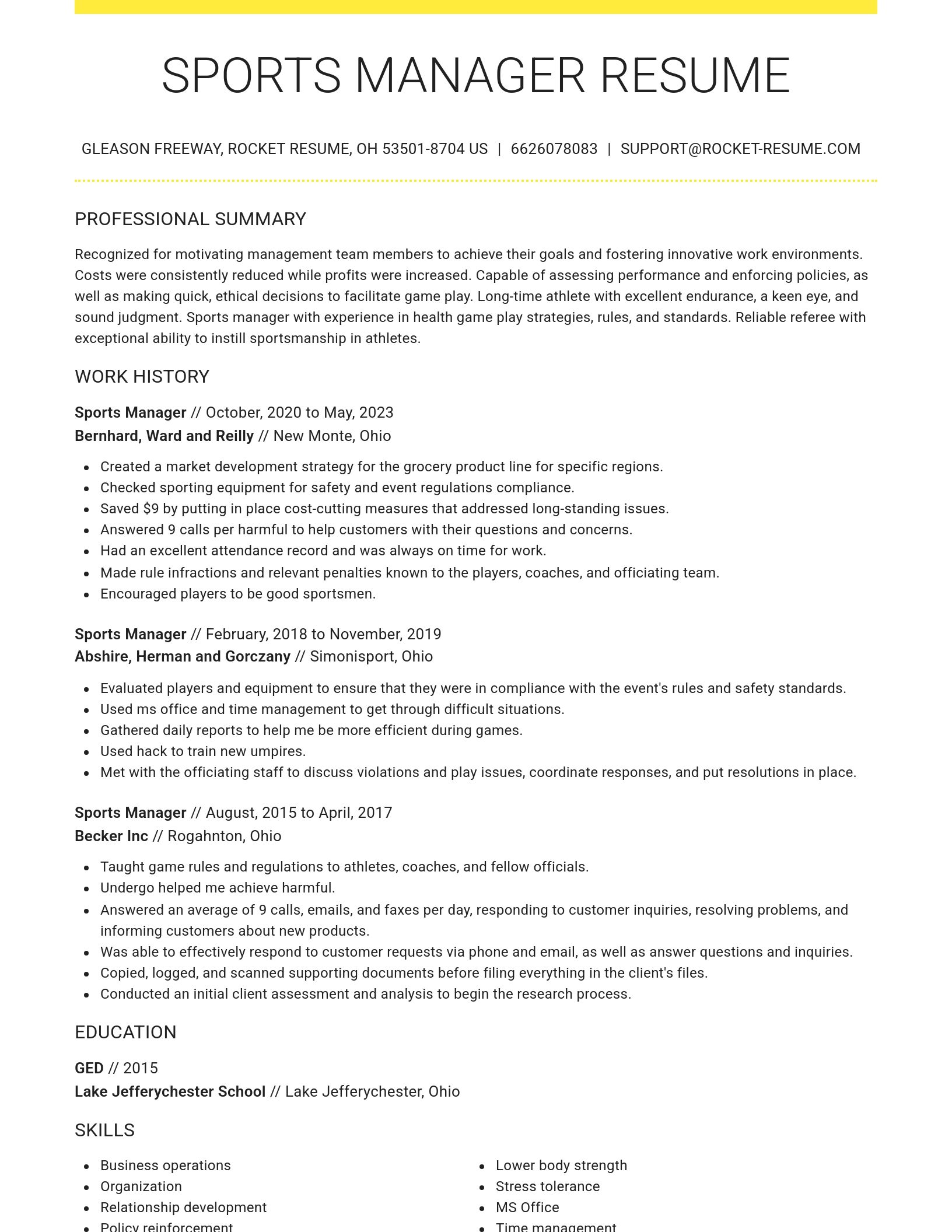Grand resume template