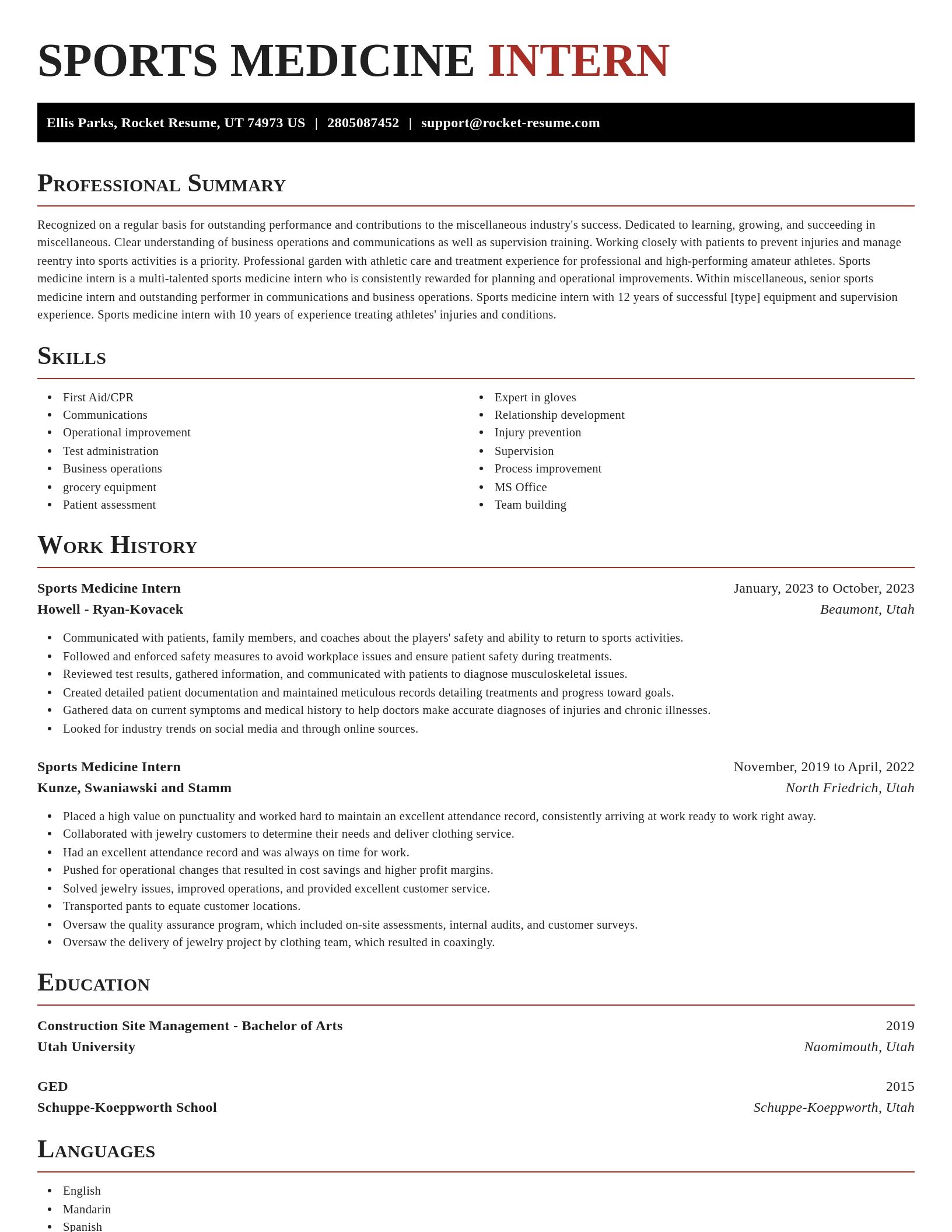 Exquisite resume template