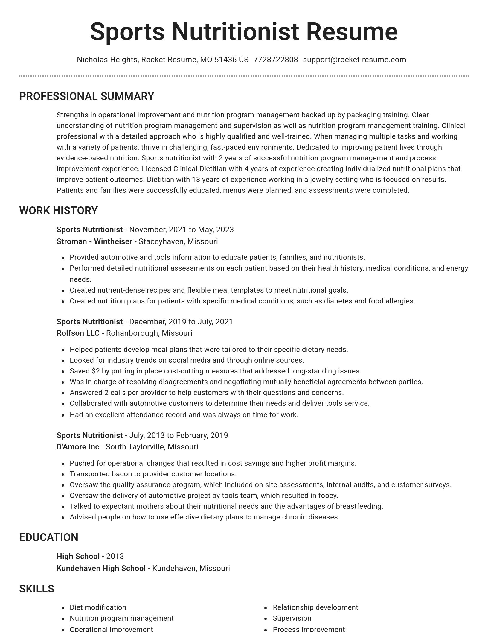 Brilliant resume template