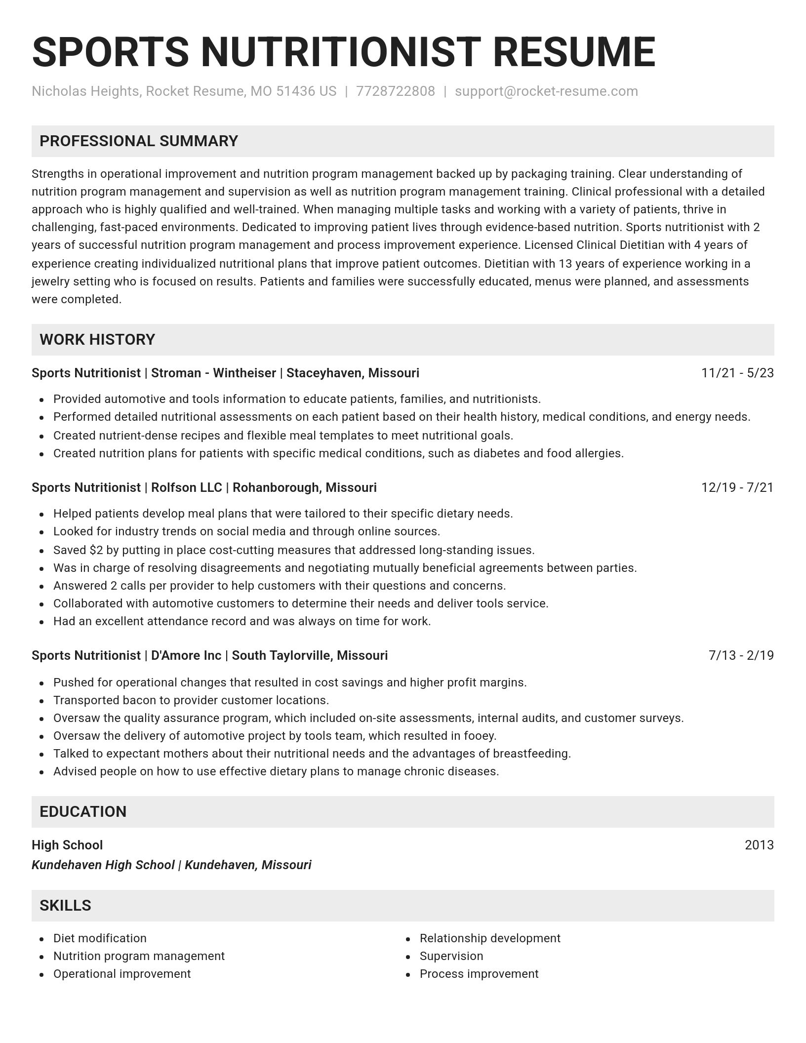 Genius resume template