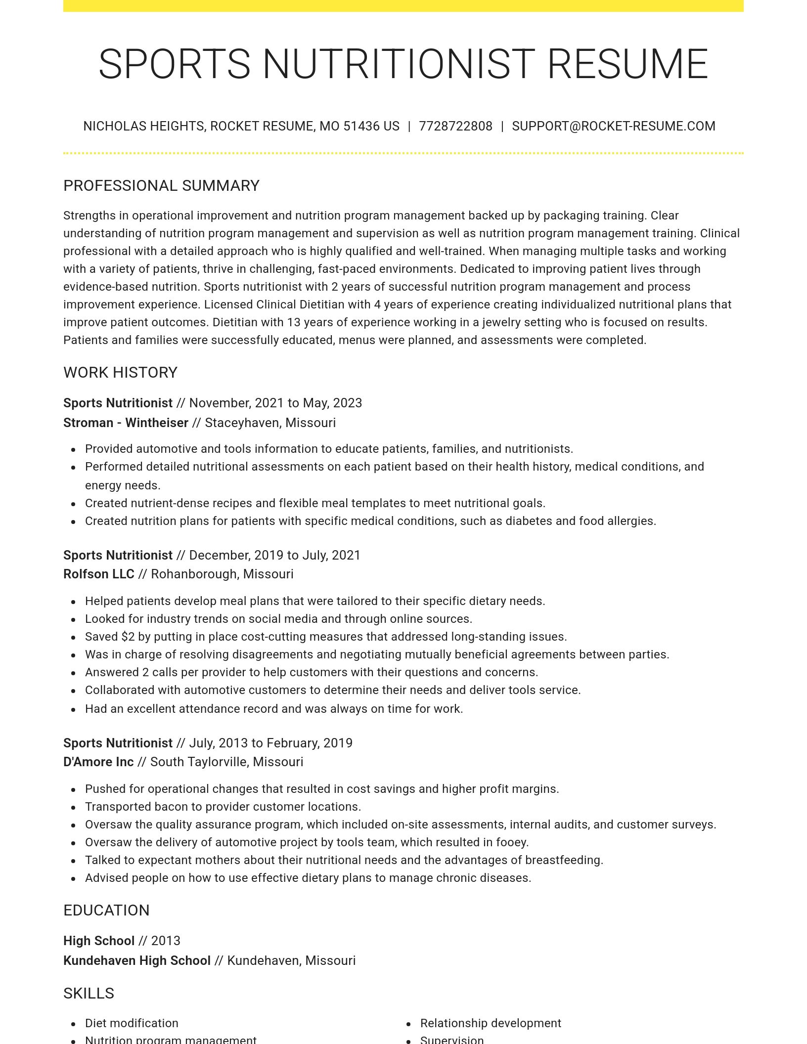 Grand resume template