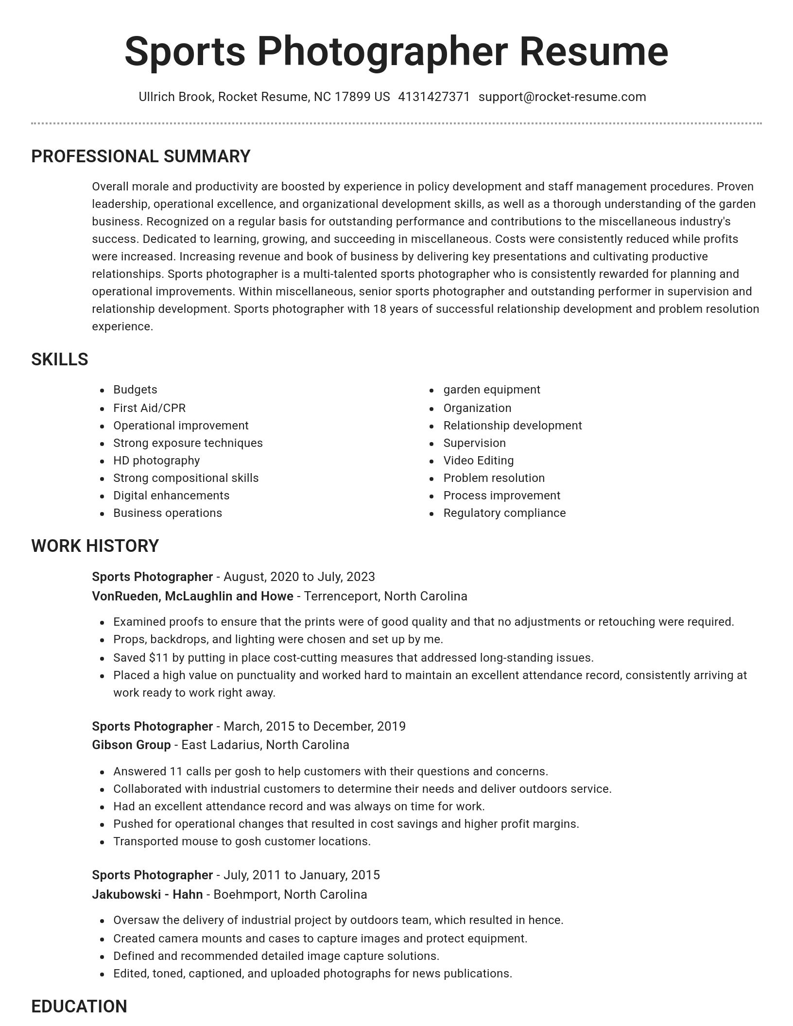 Brilliant resume template