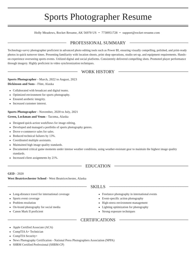 Elegant resume template