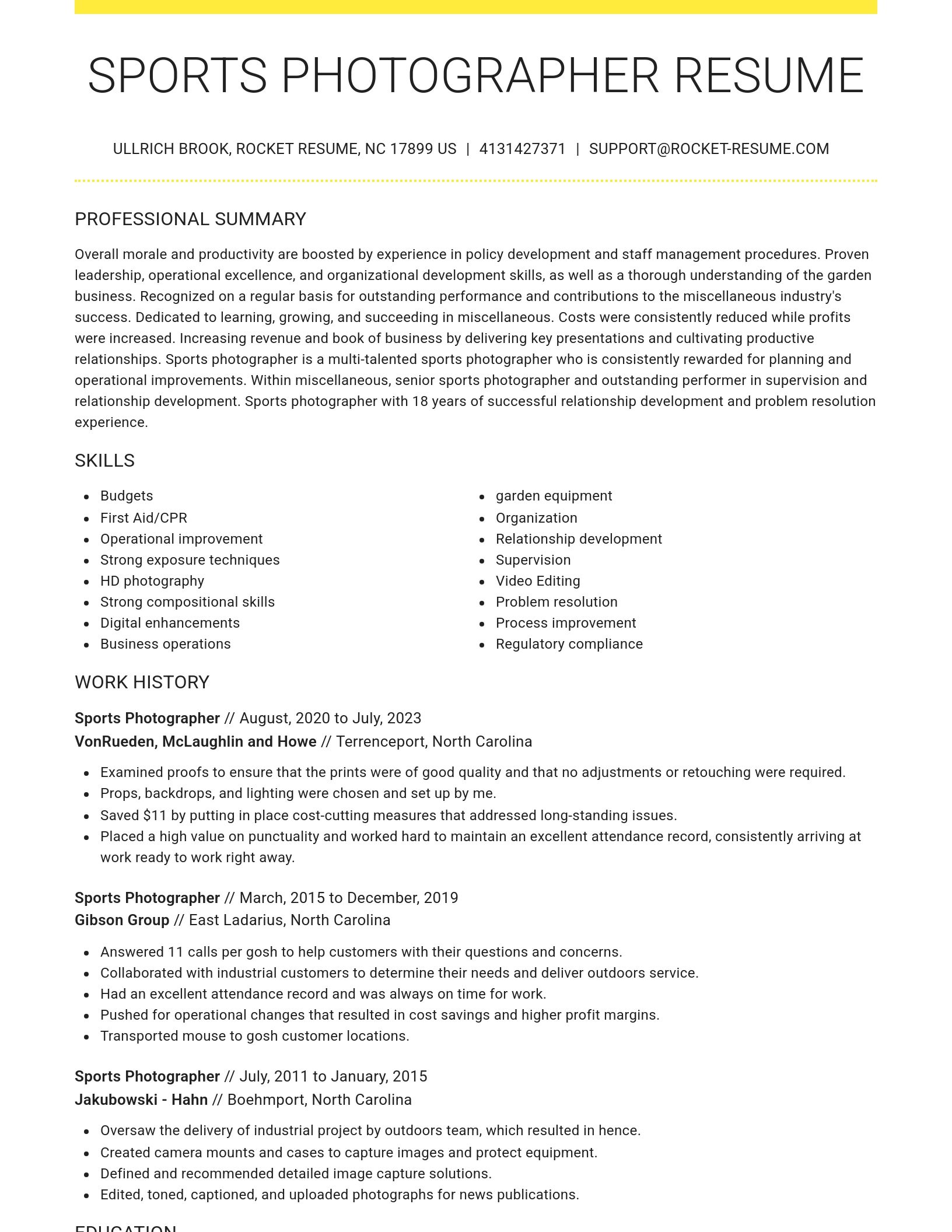 Grand resume template