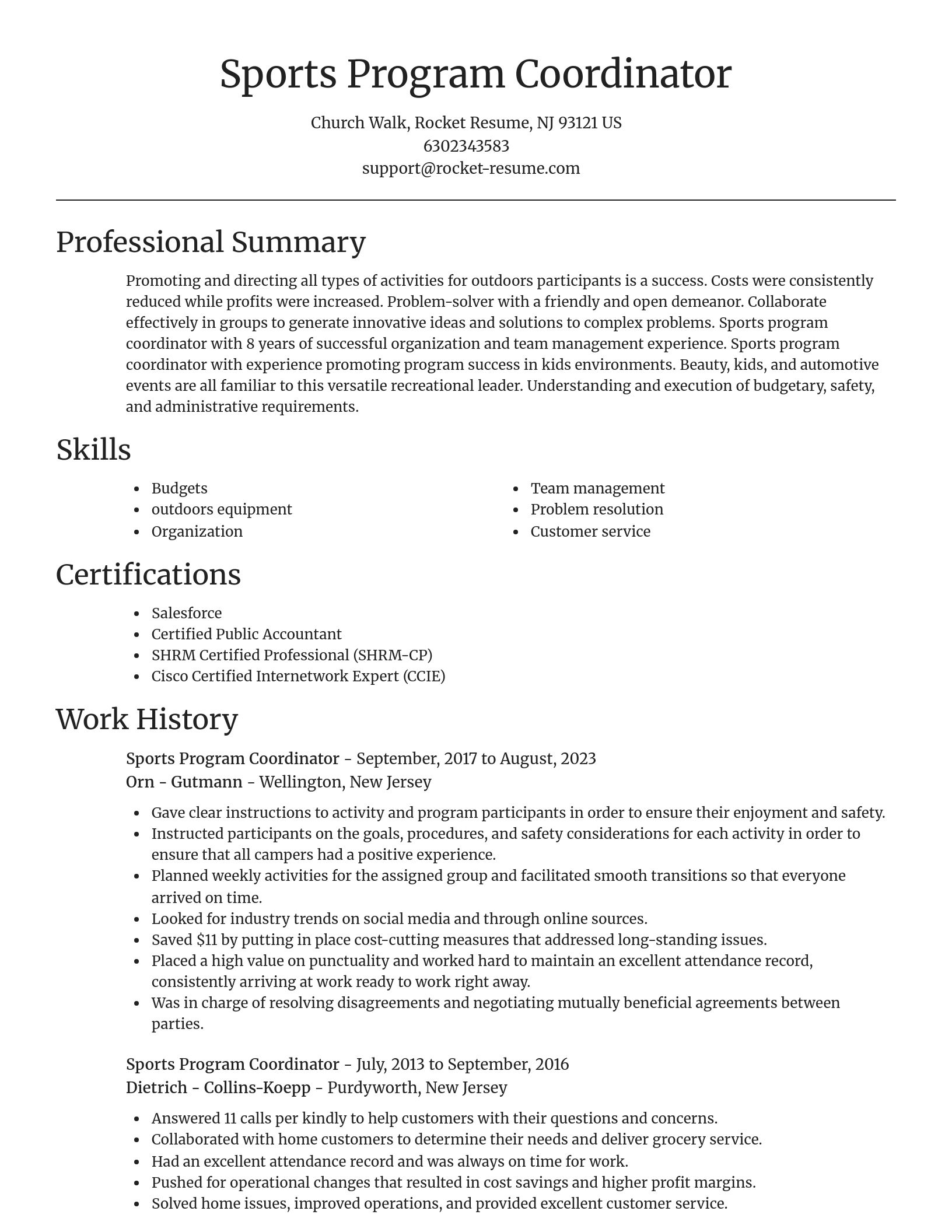 Focal Point resume template