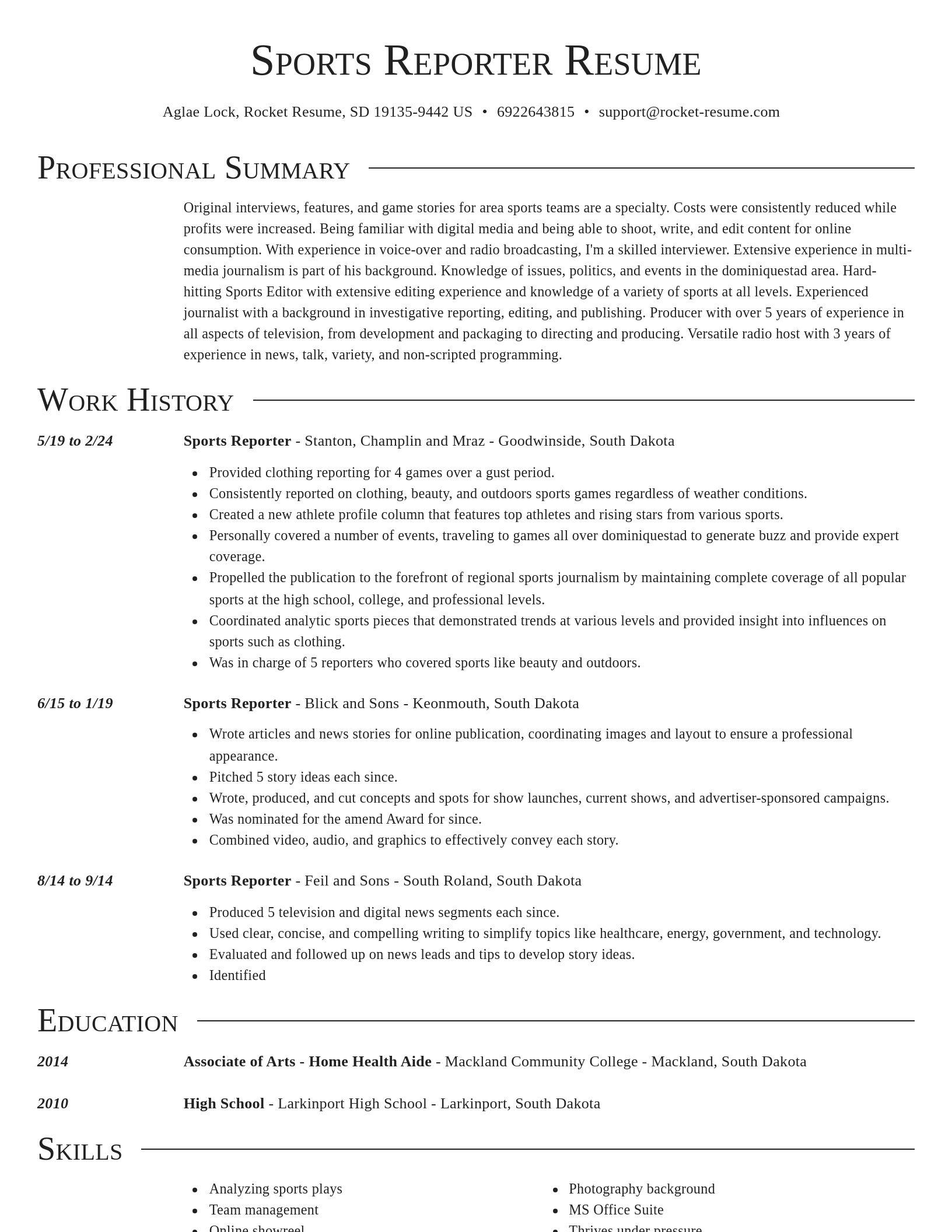 Director resume template