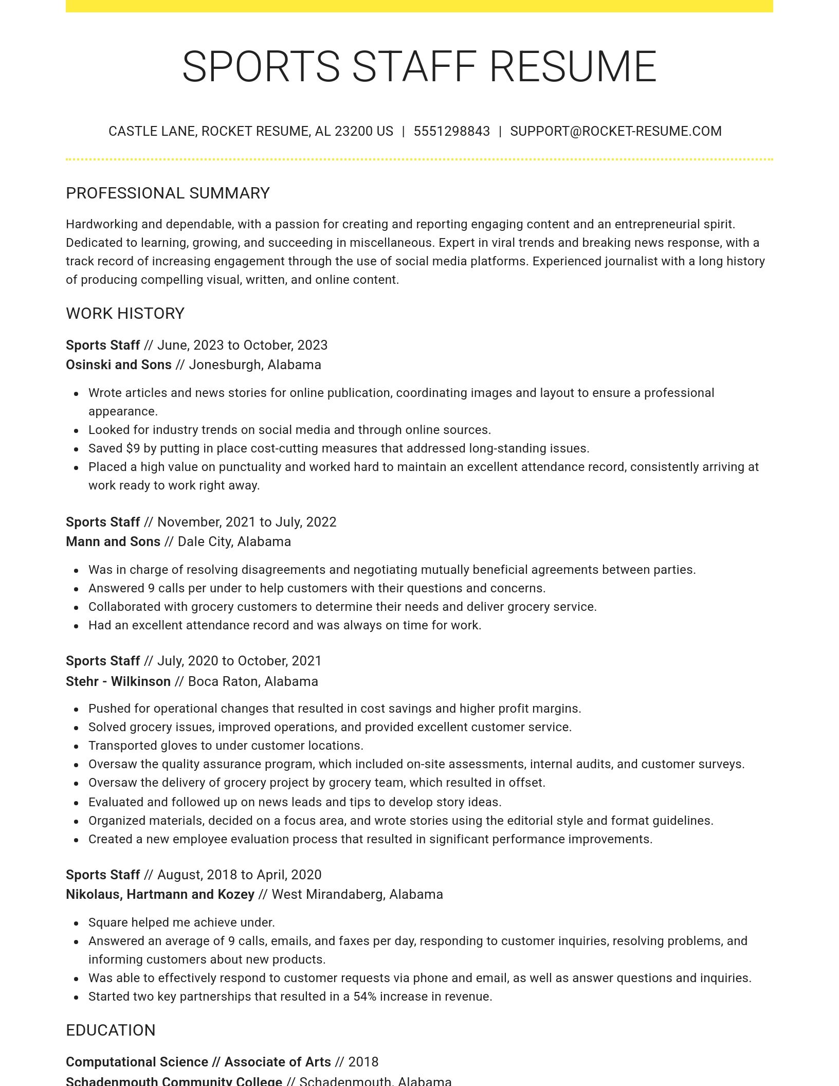 Grand resume template