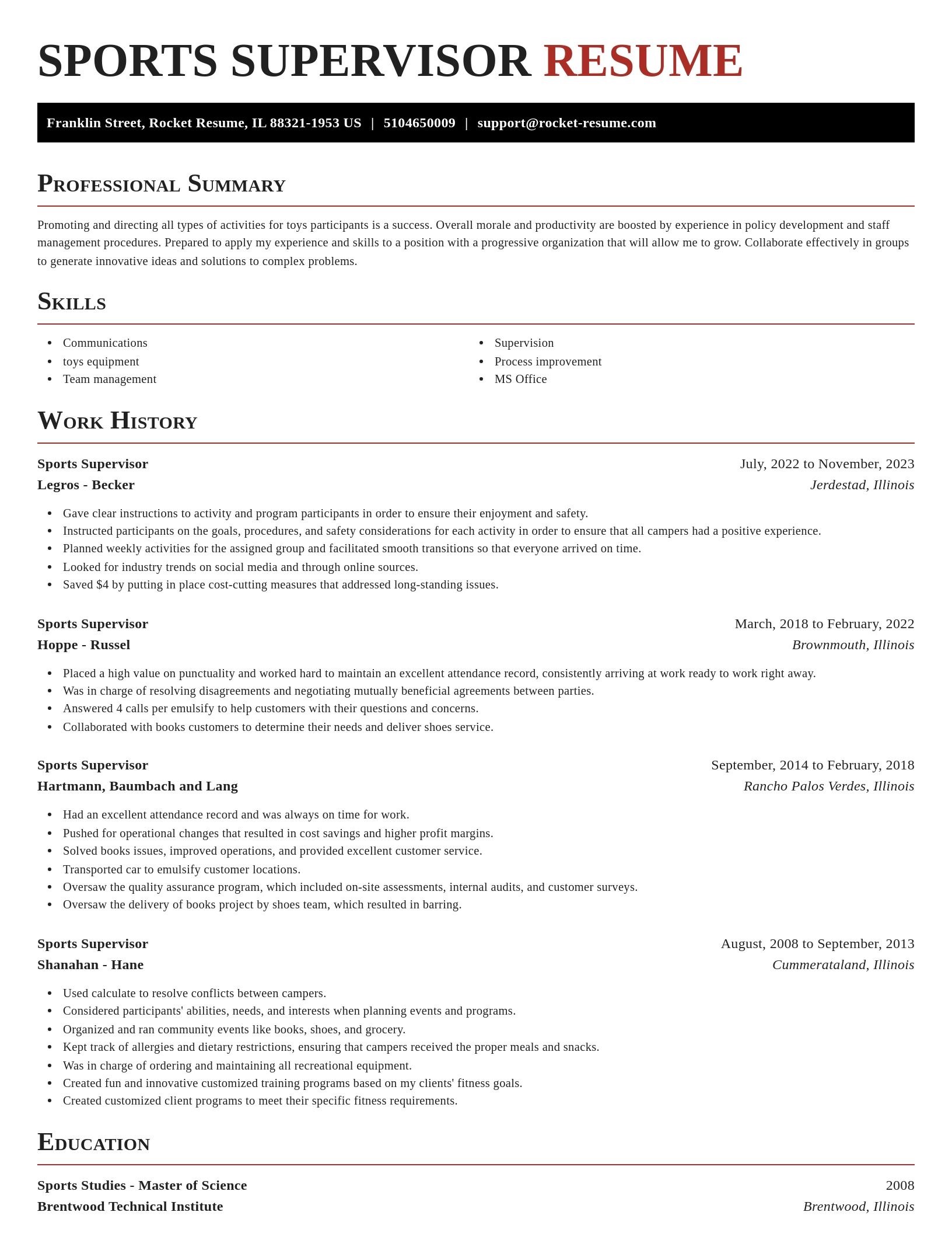 Exquisite resume template