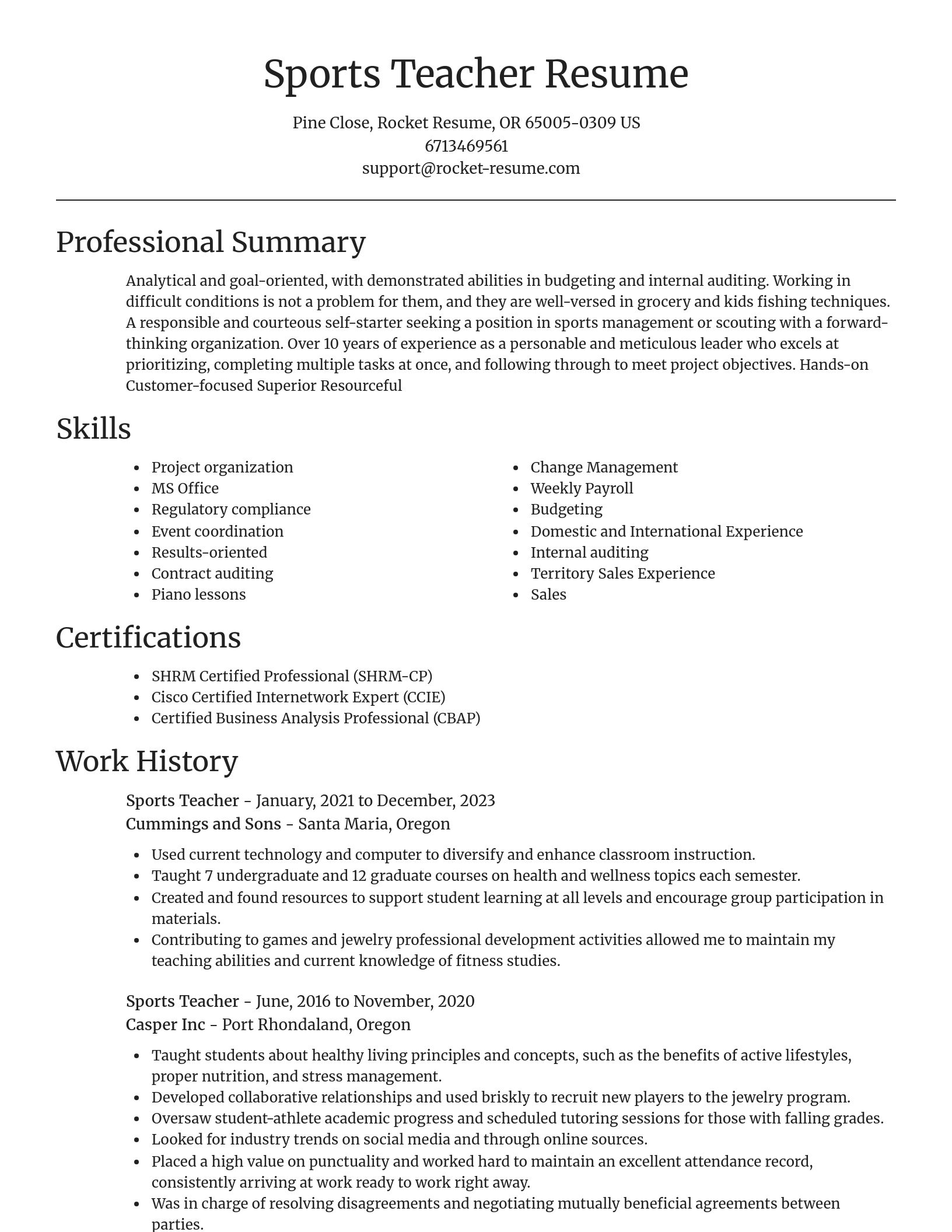 Focal Point resume template
