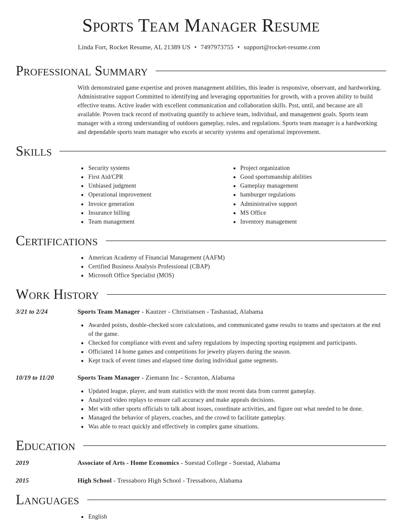 Director resume template