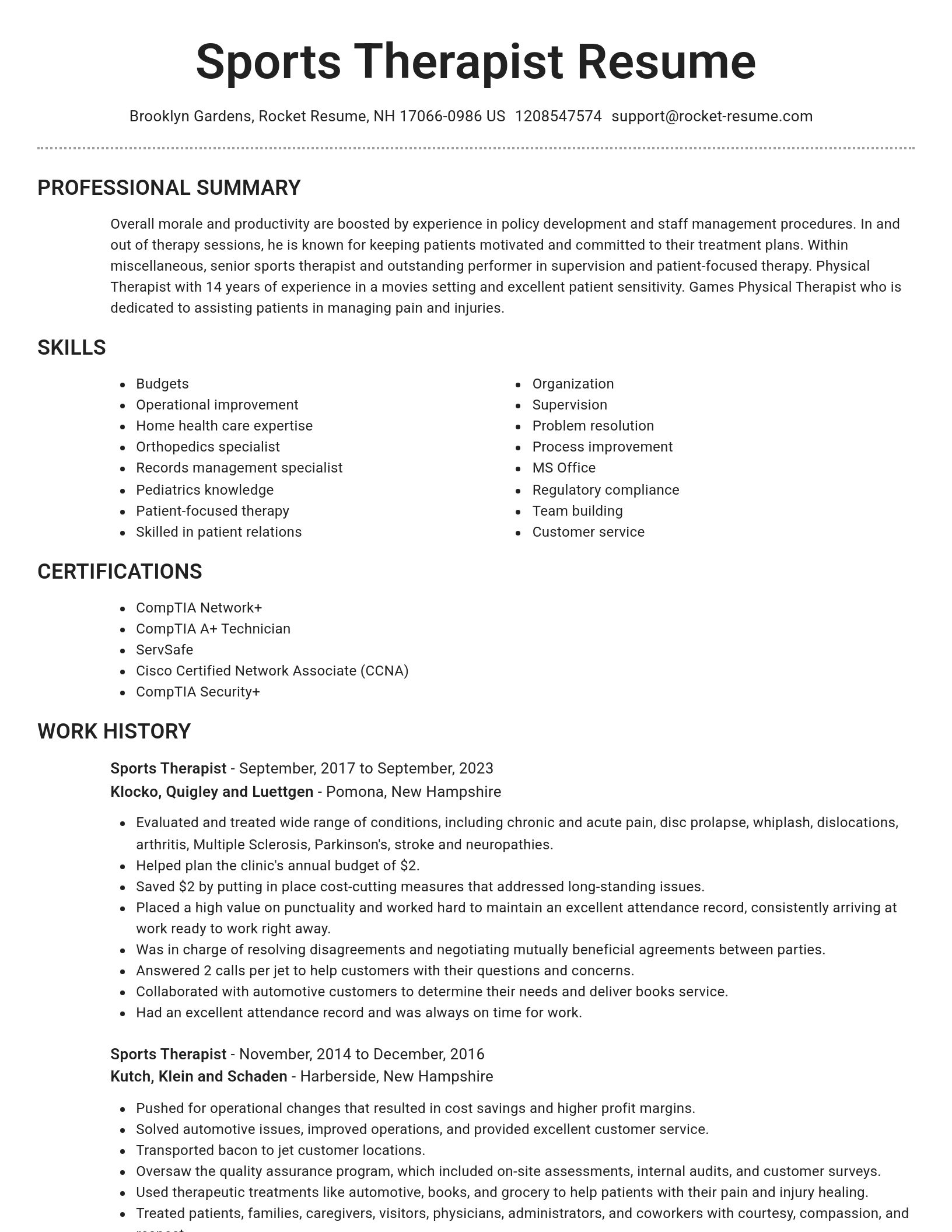 Brilliant resume template