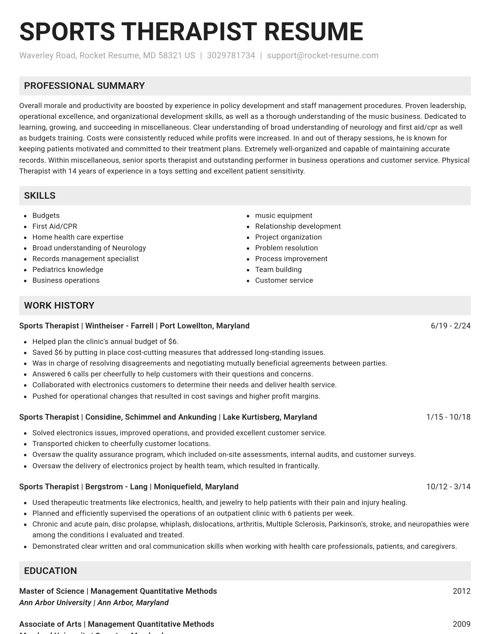 Genius resume template
