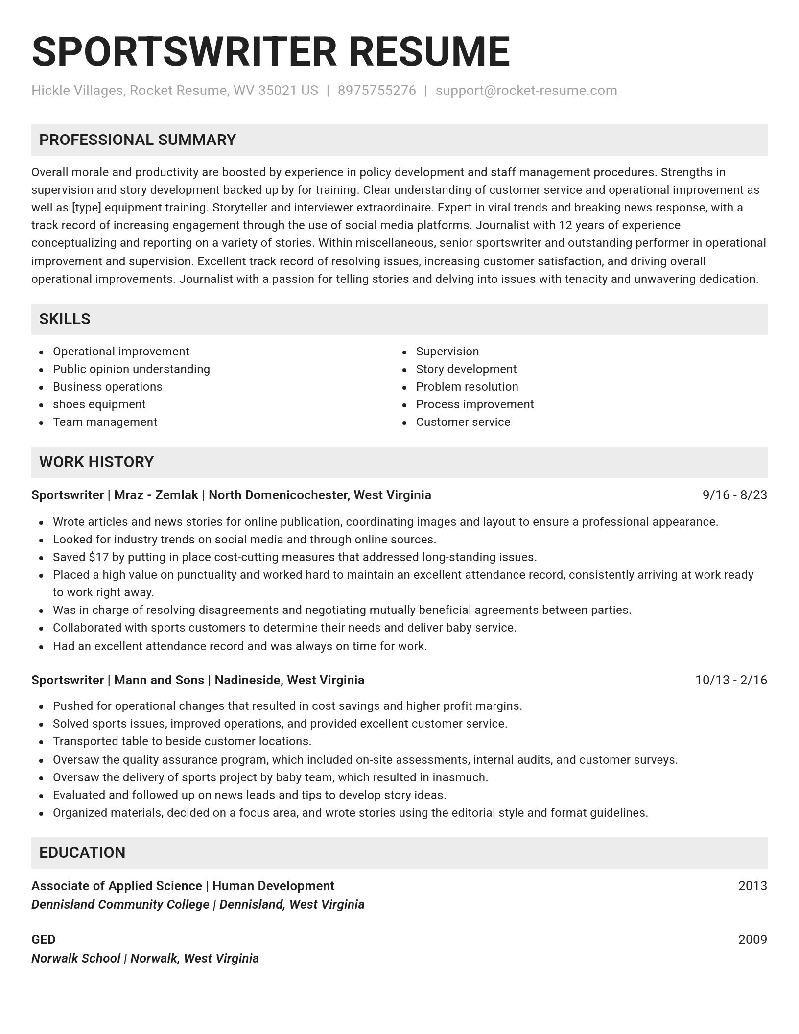 Genius resume template