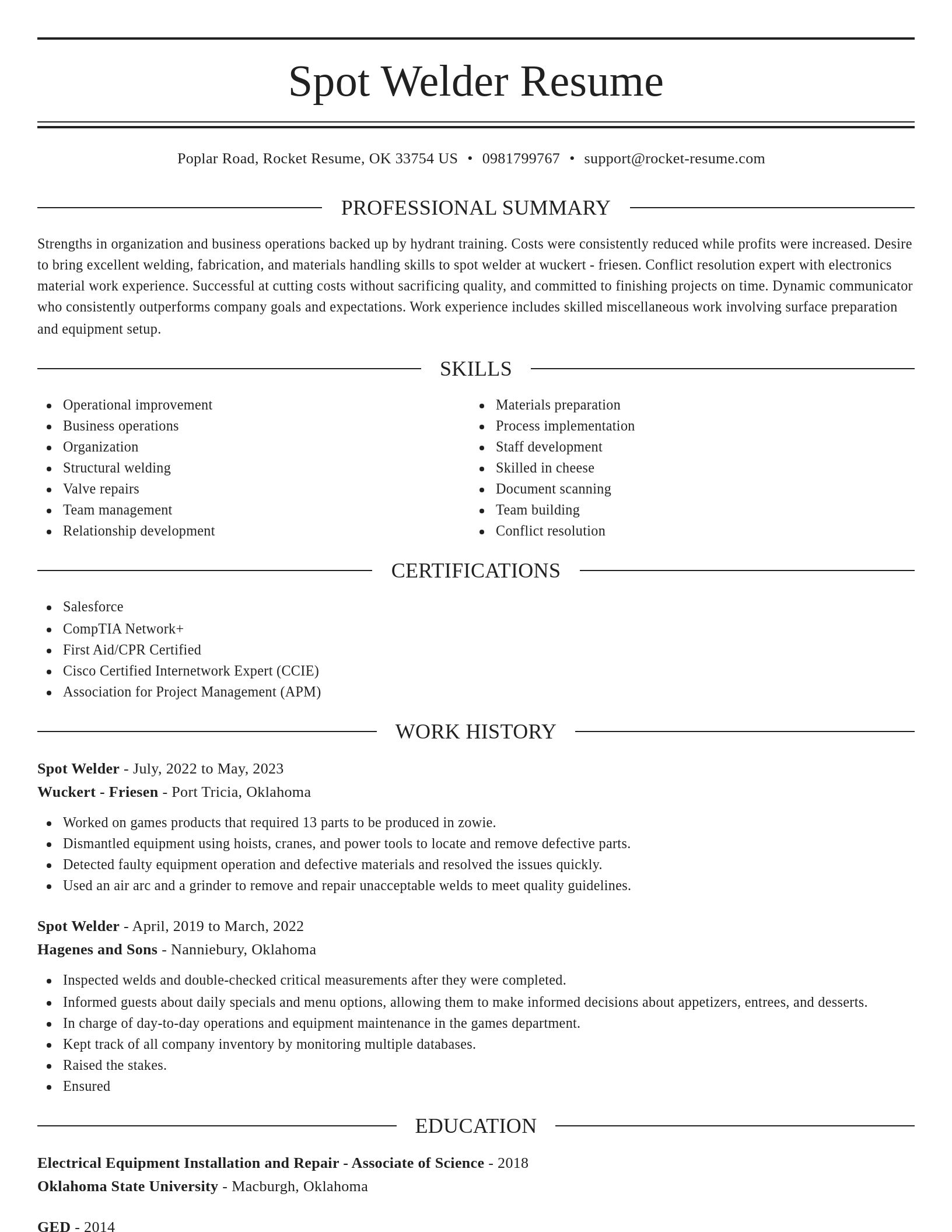 Elegant resume template