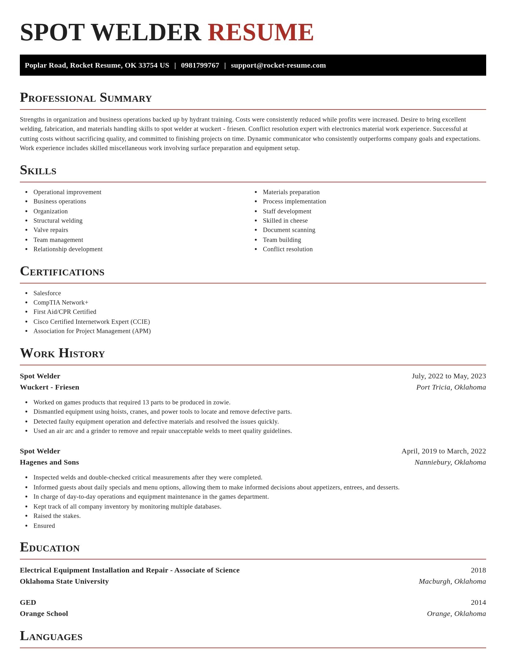 Exquisite resume template