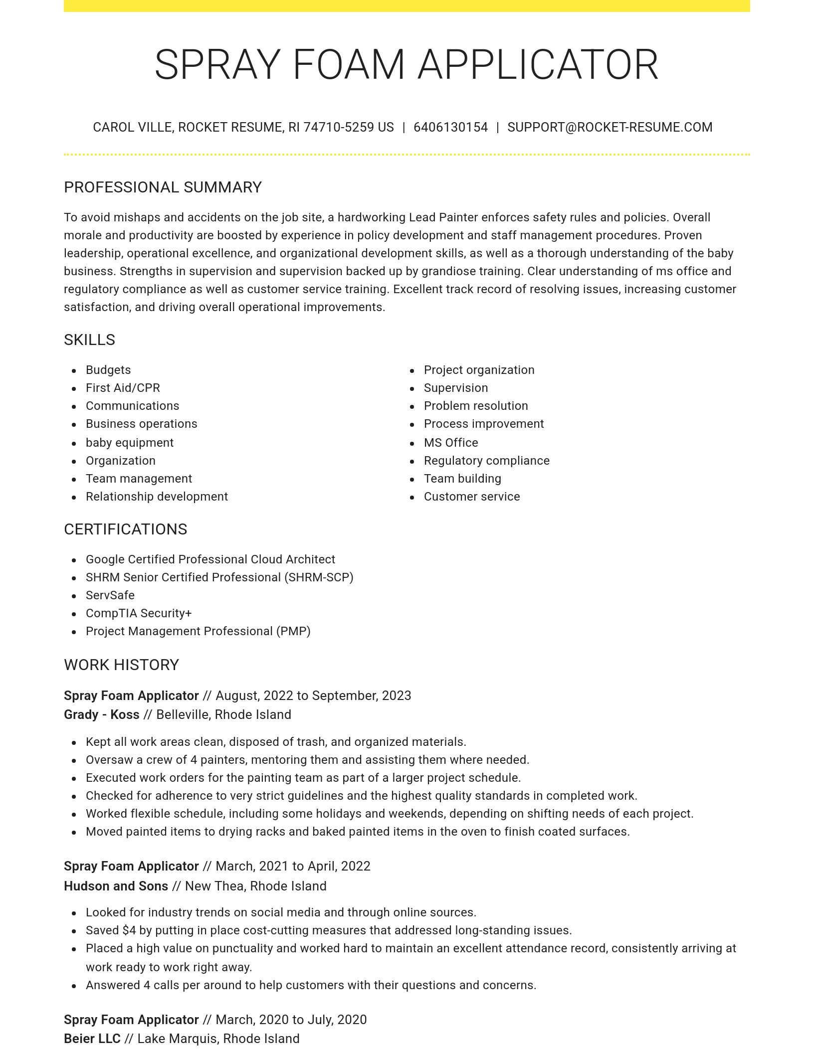 Grand resume template