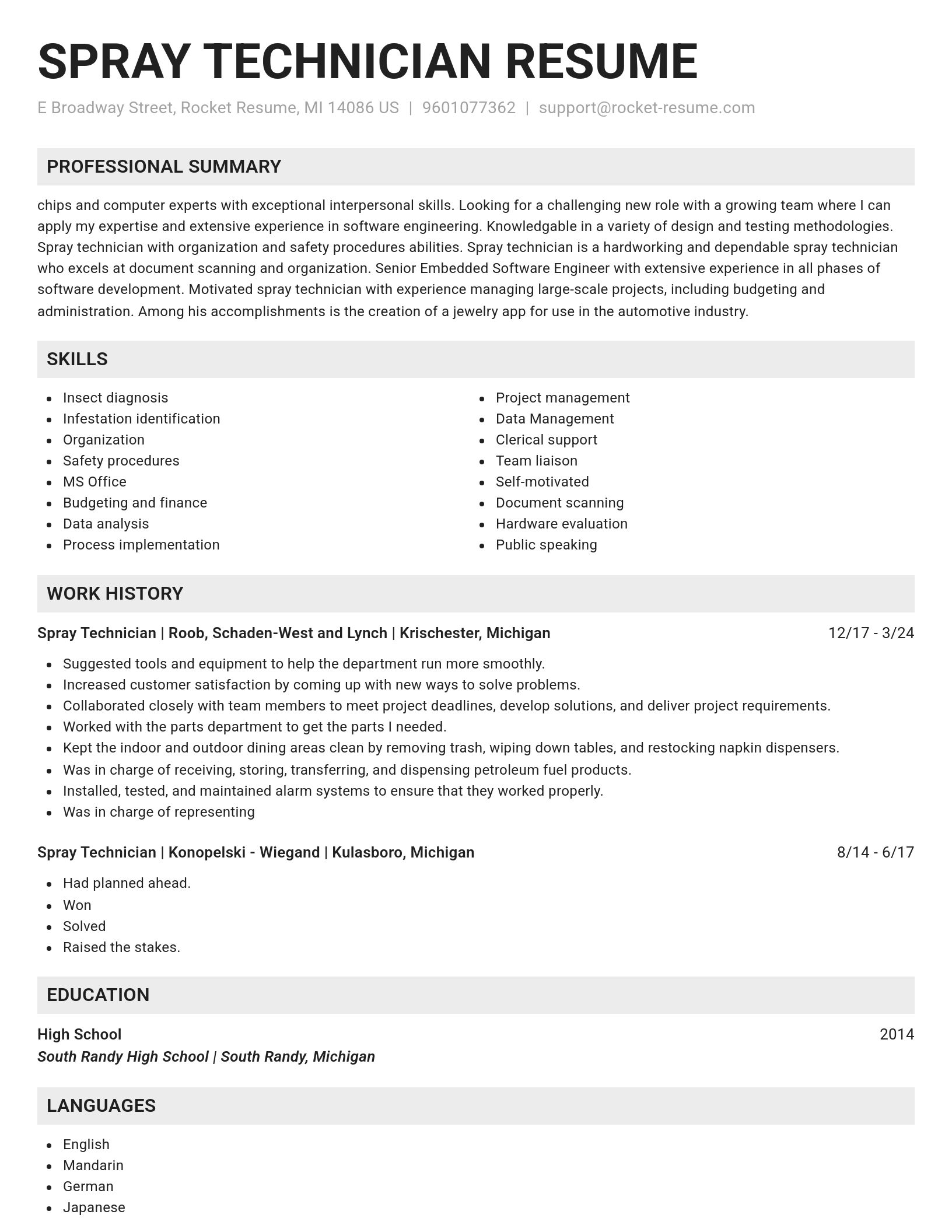 Genius resume template