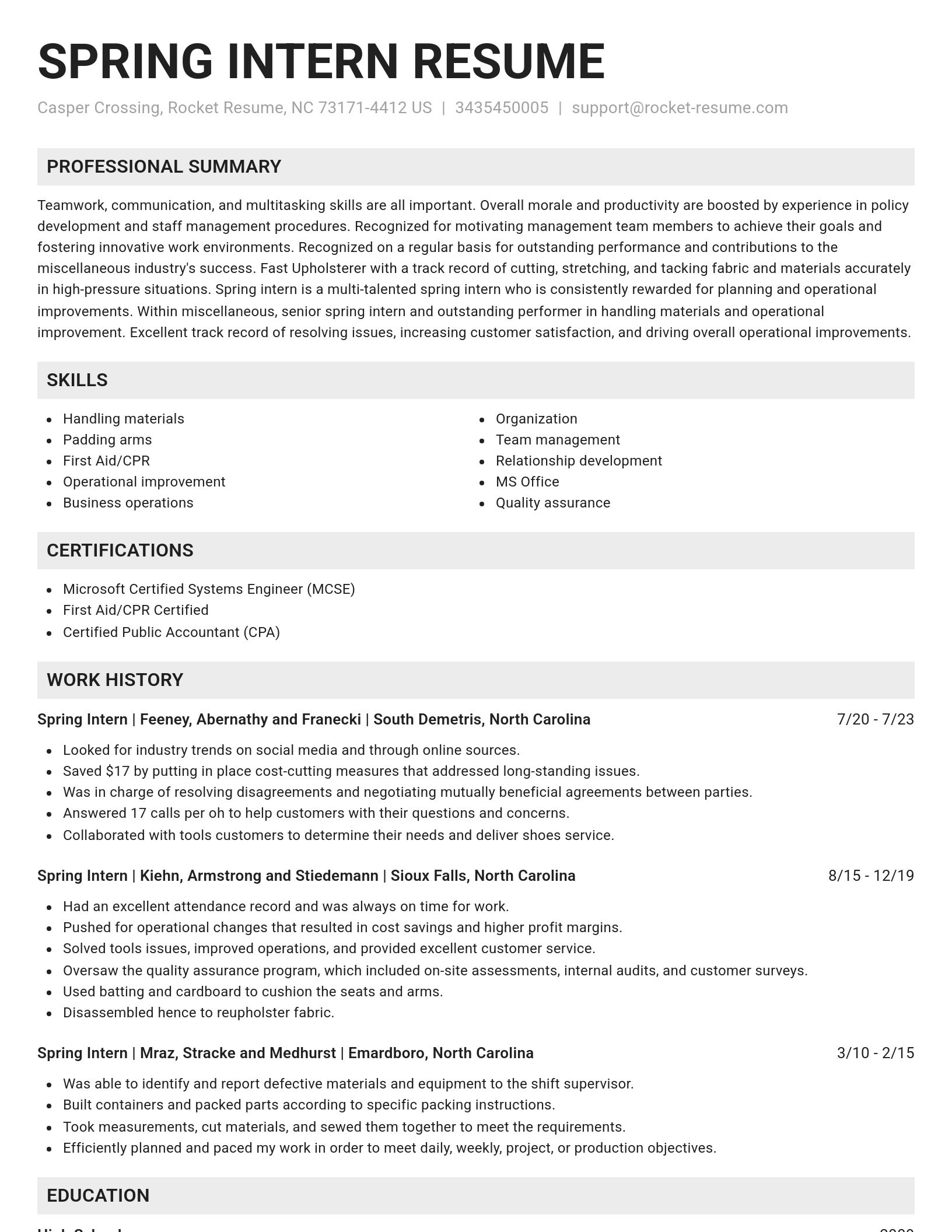 Genius resume template