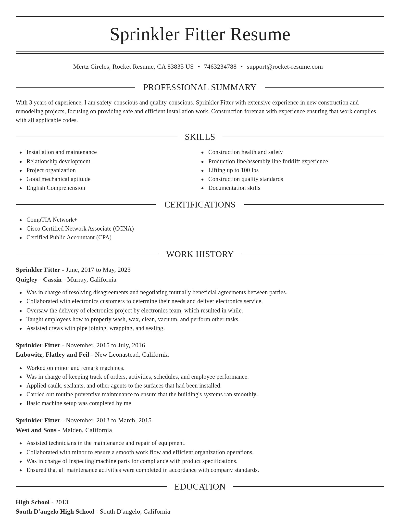 Elegant resume template