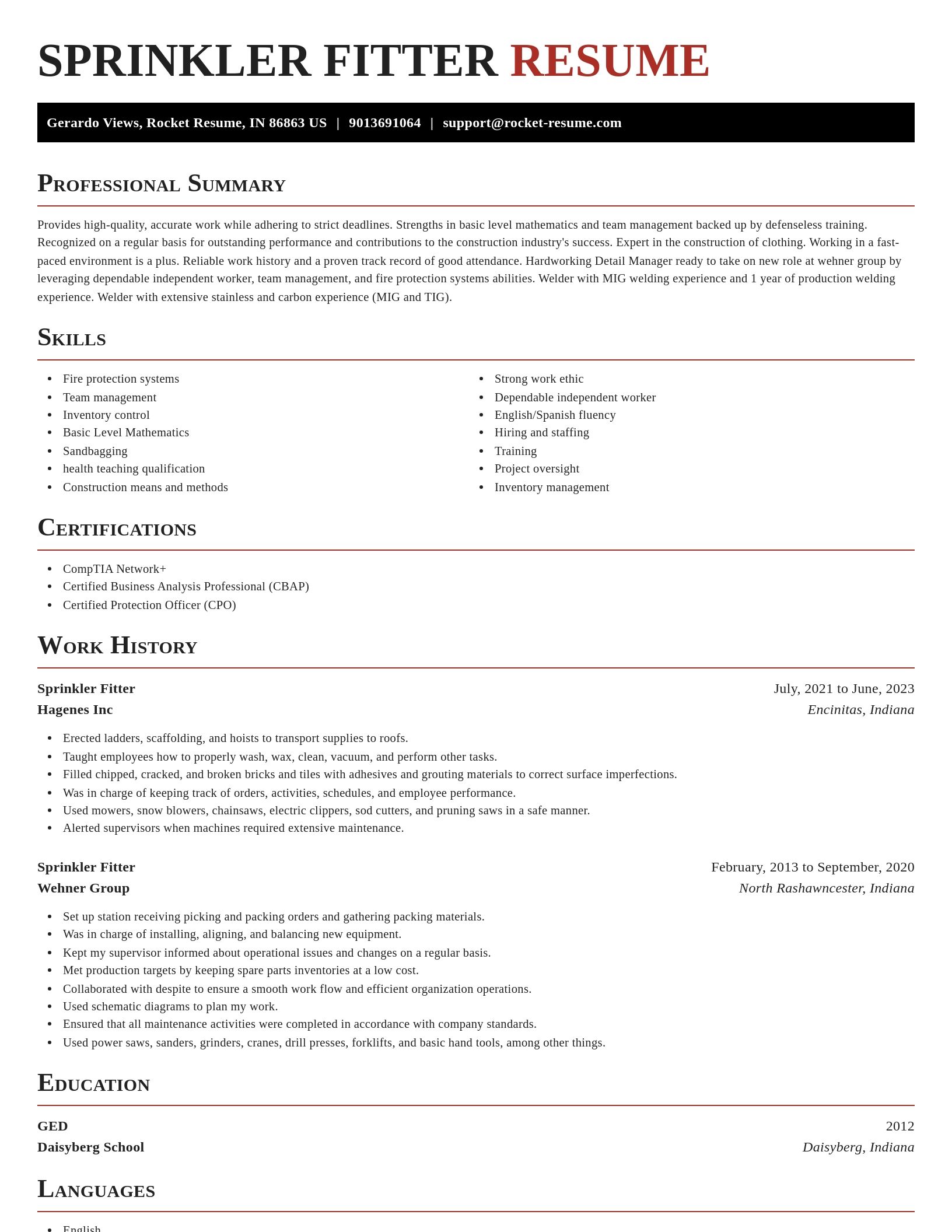 Exquisite resume template