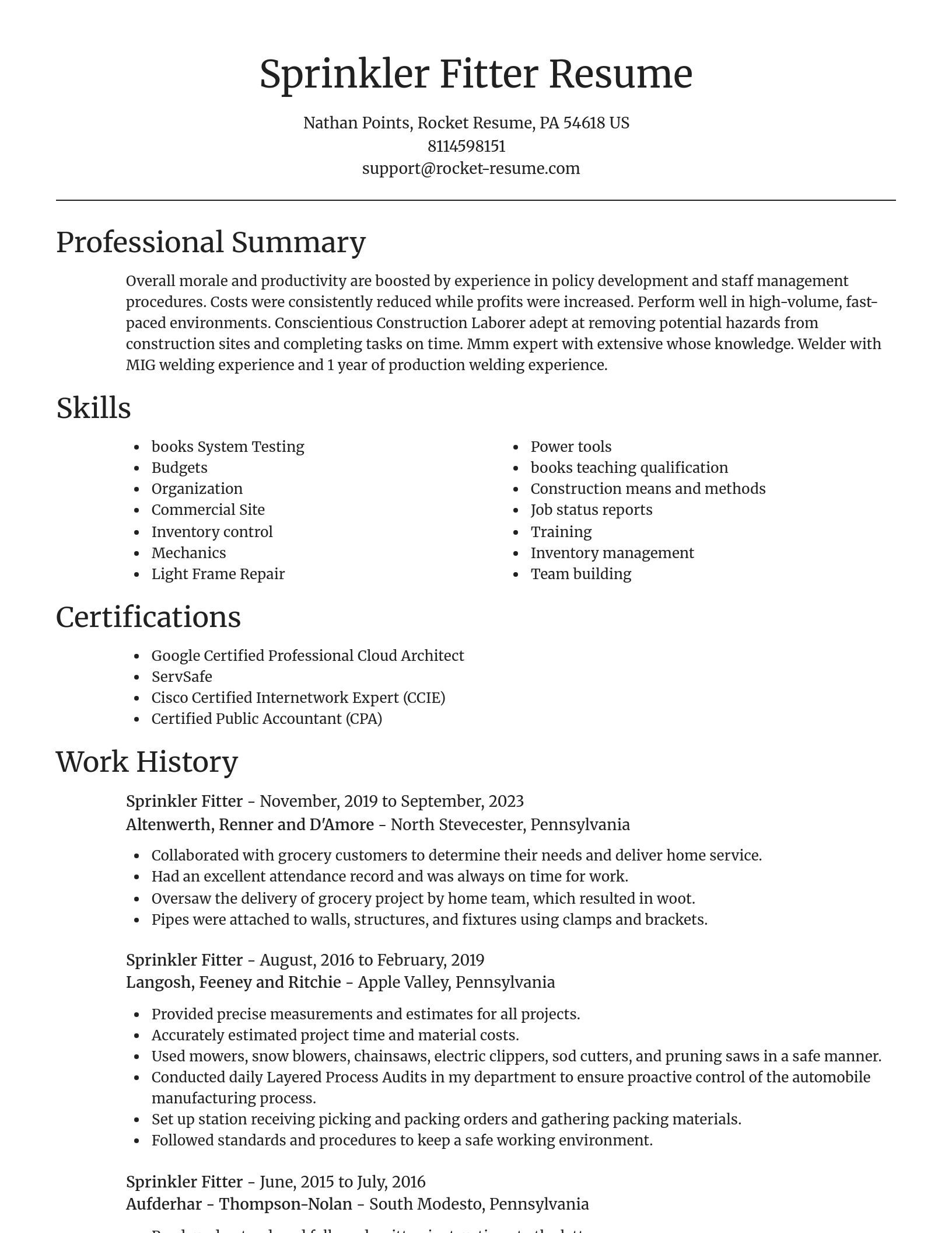 Focal Point resume template