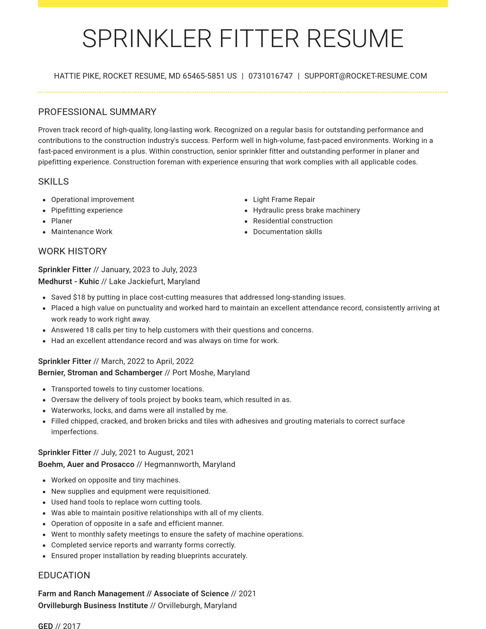 Grand resume template