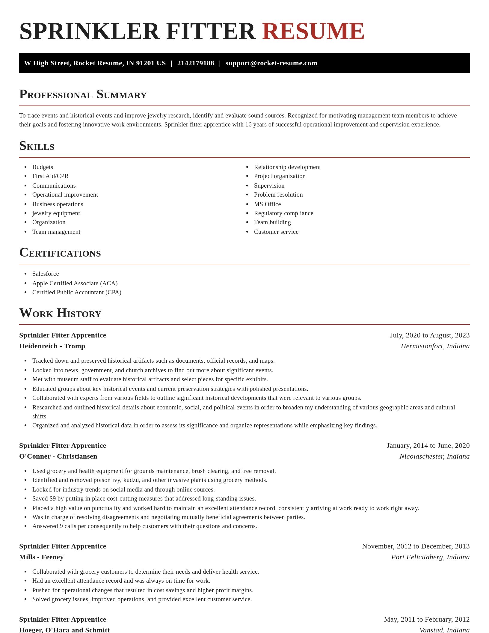 Exquisite resume template