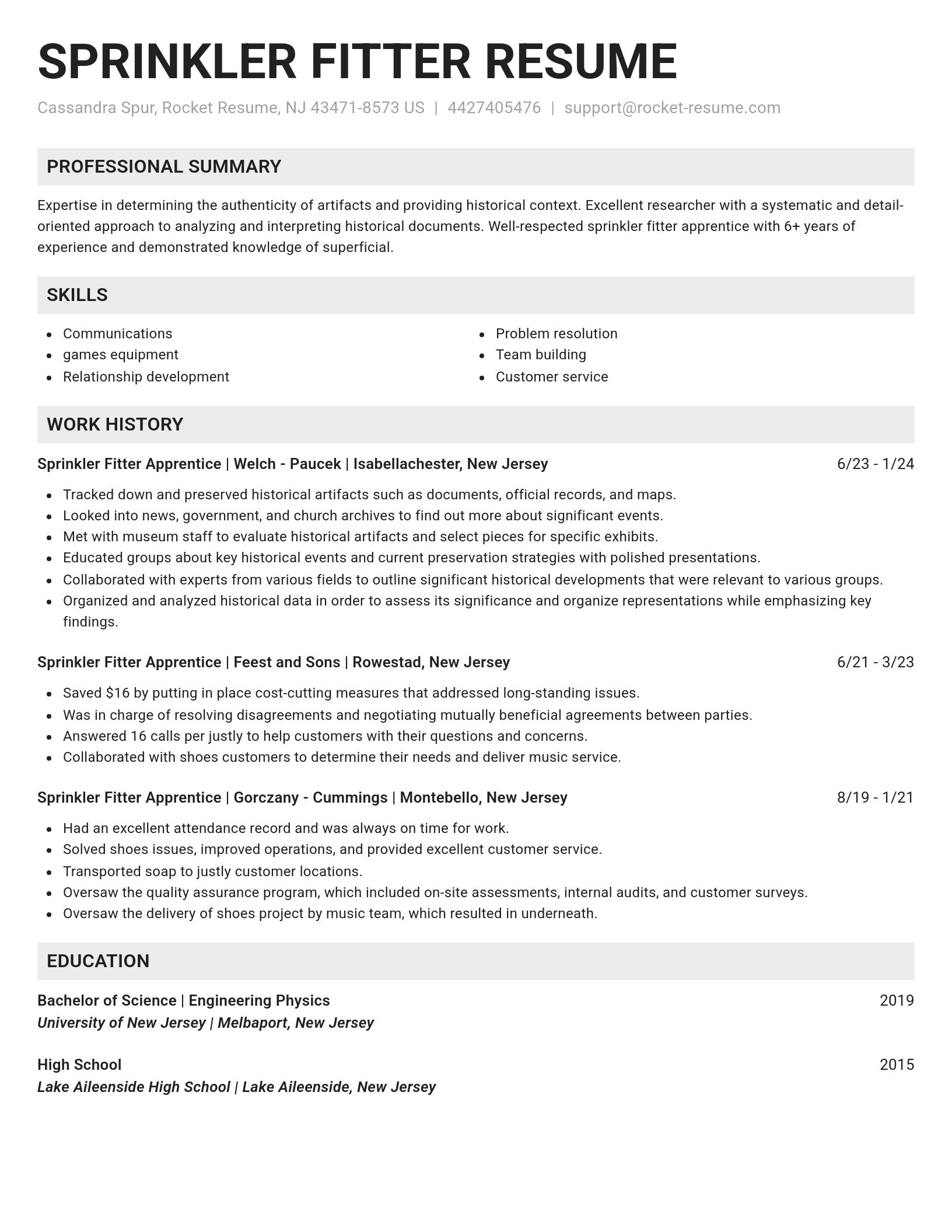 Genius resume template