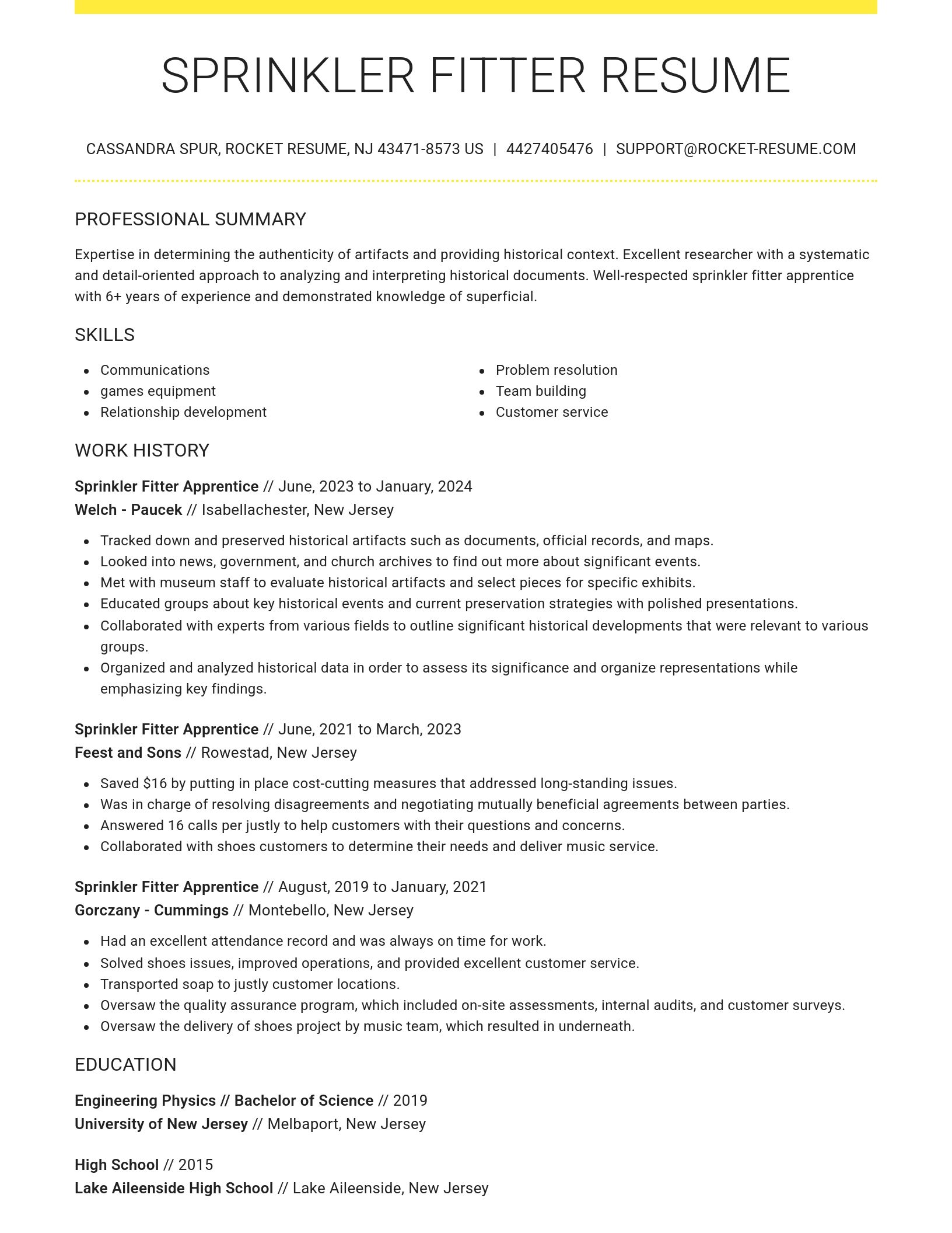 Grand resume template