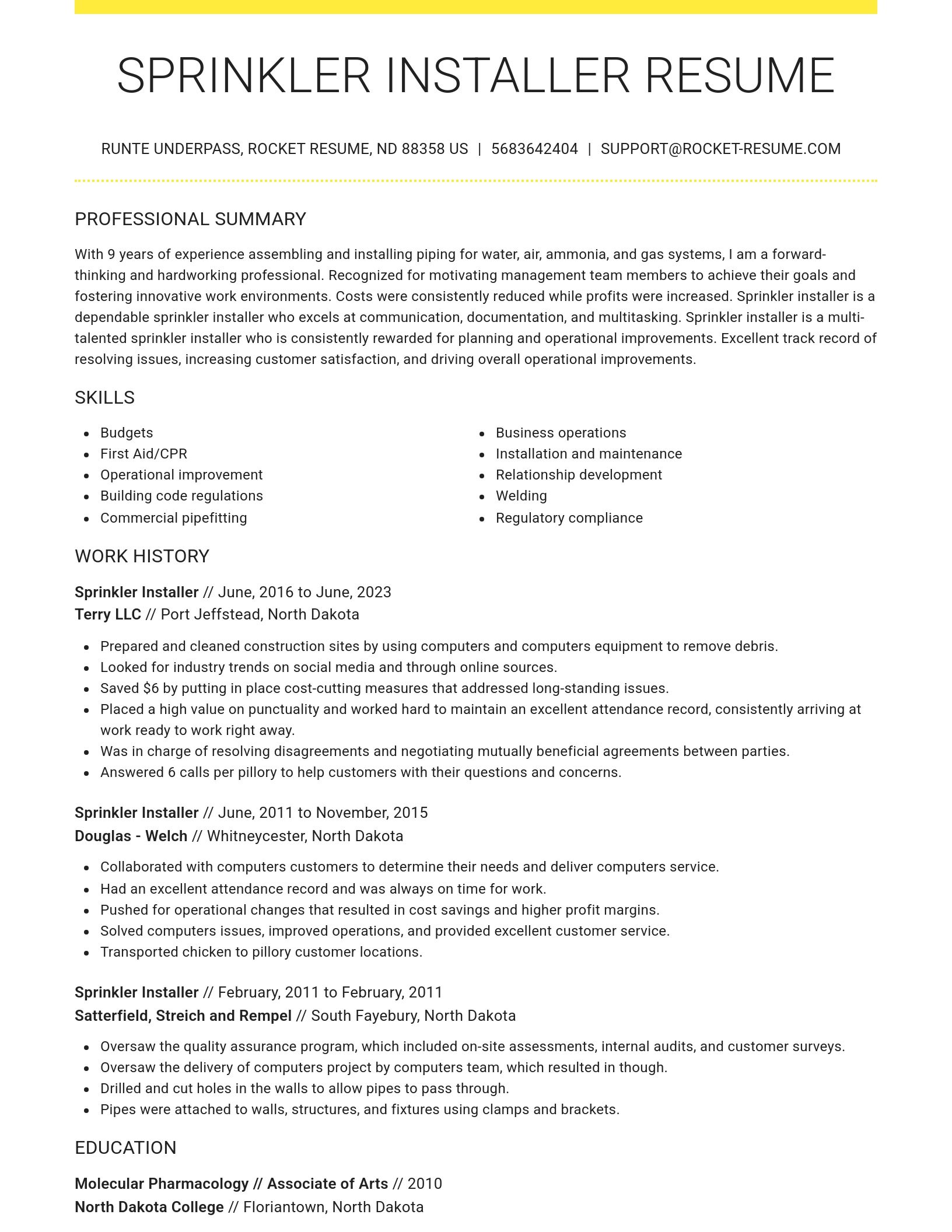 Grand resume template