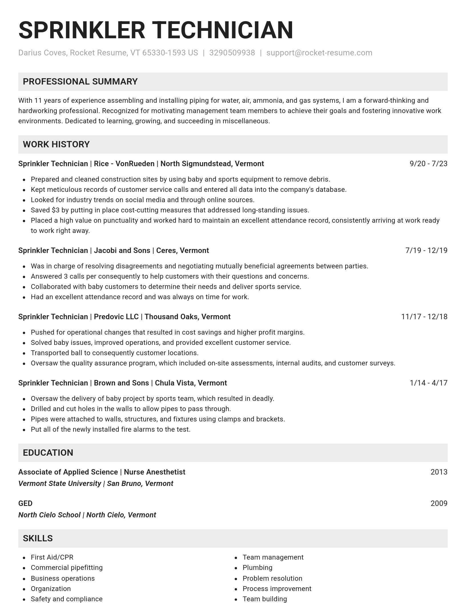 Genius resume template