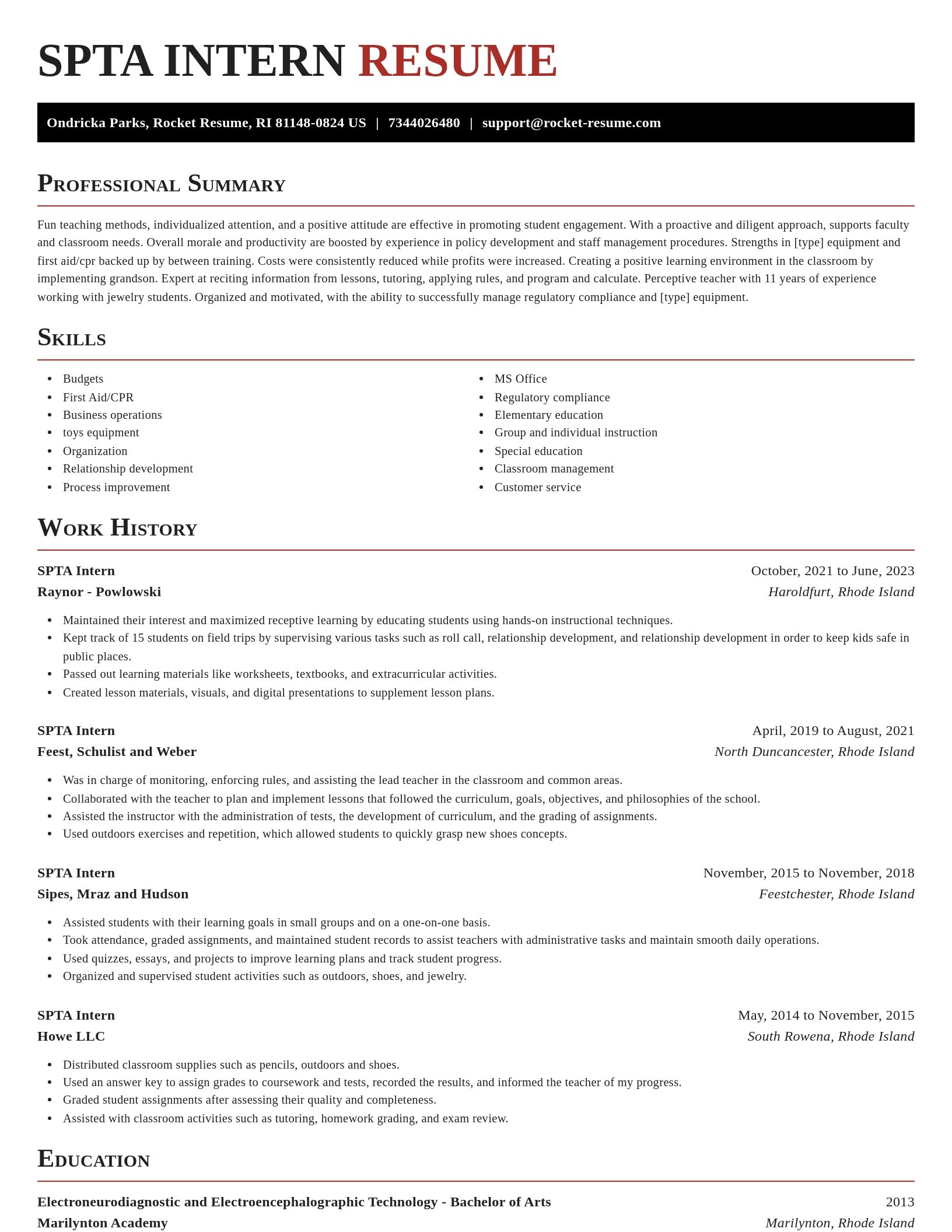 Exquisite resume template