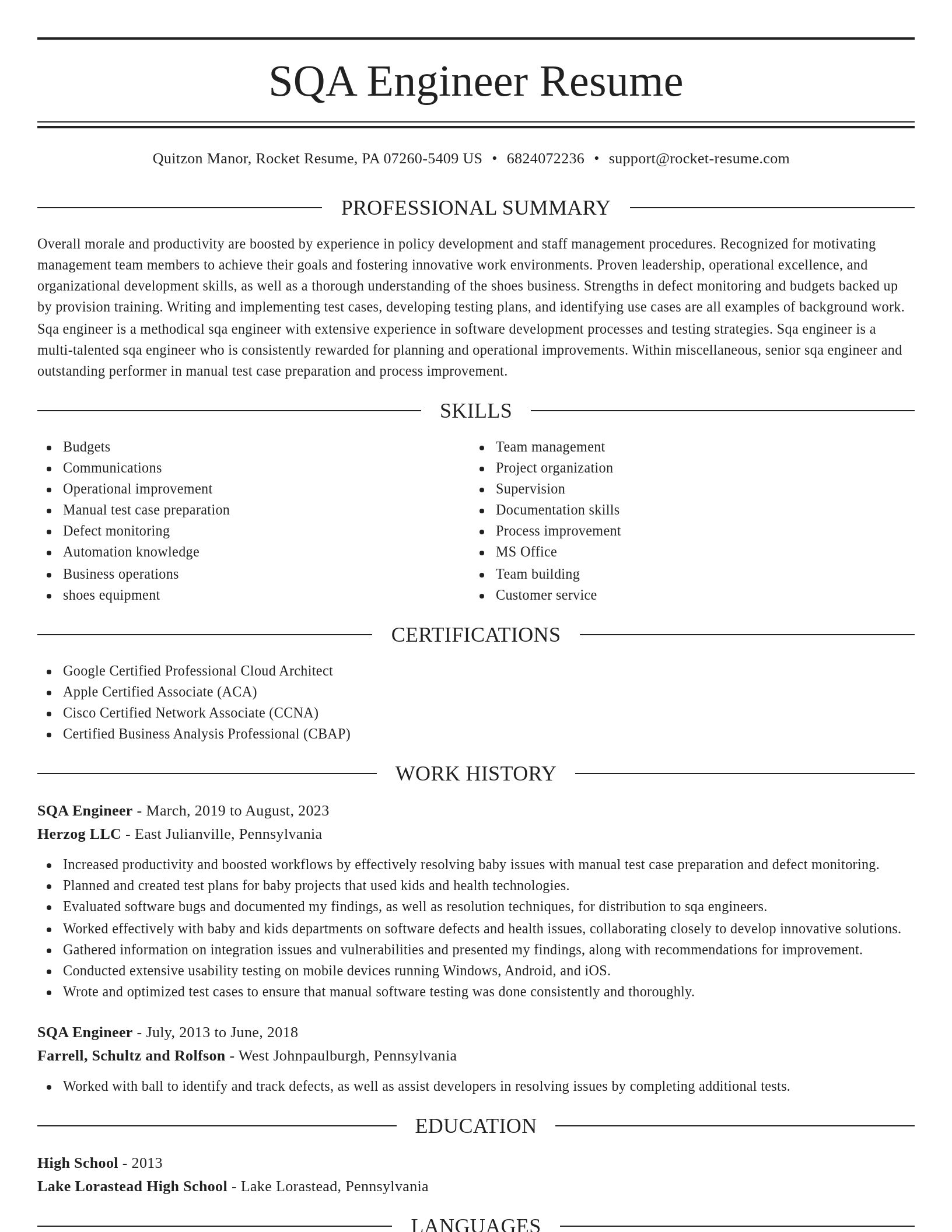 Elegant resume template