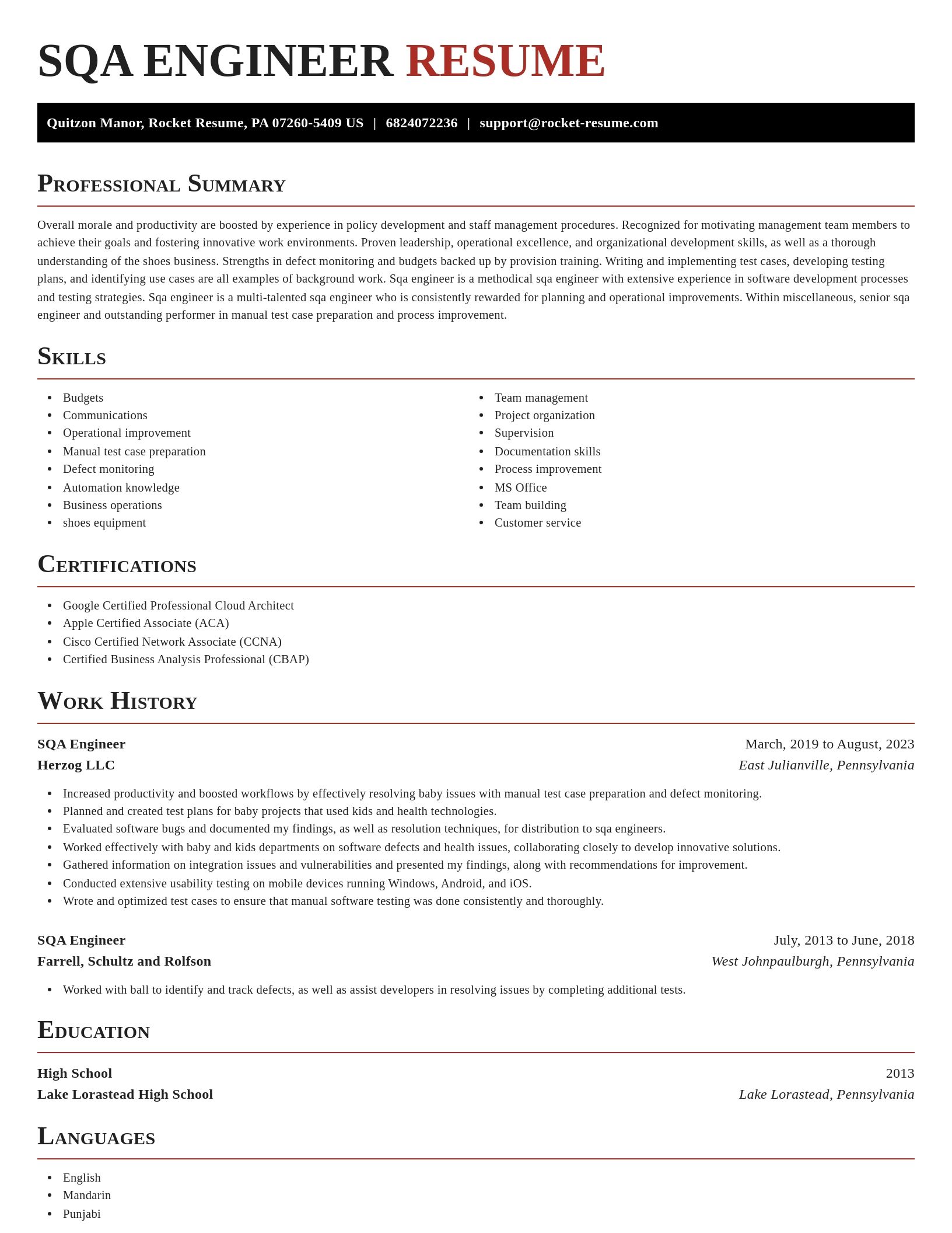 Exquisite resume template