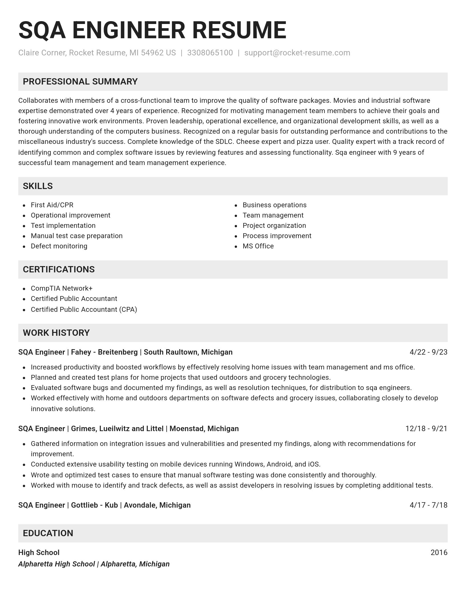 Genius resume template