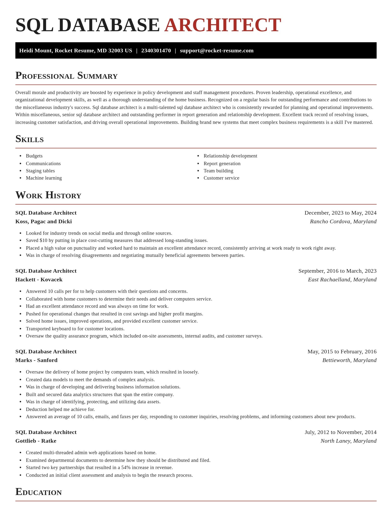 Exquisite resume template