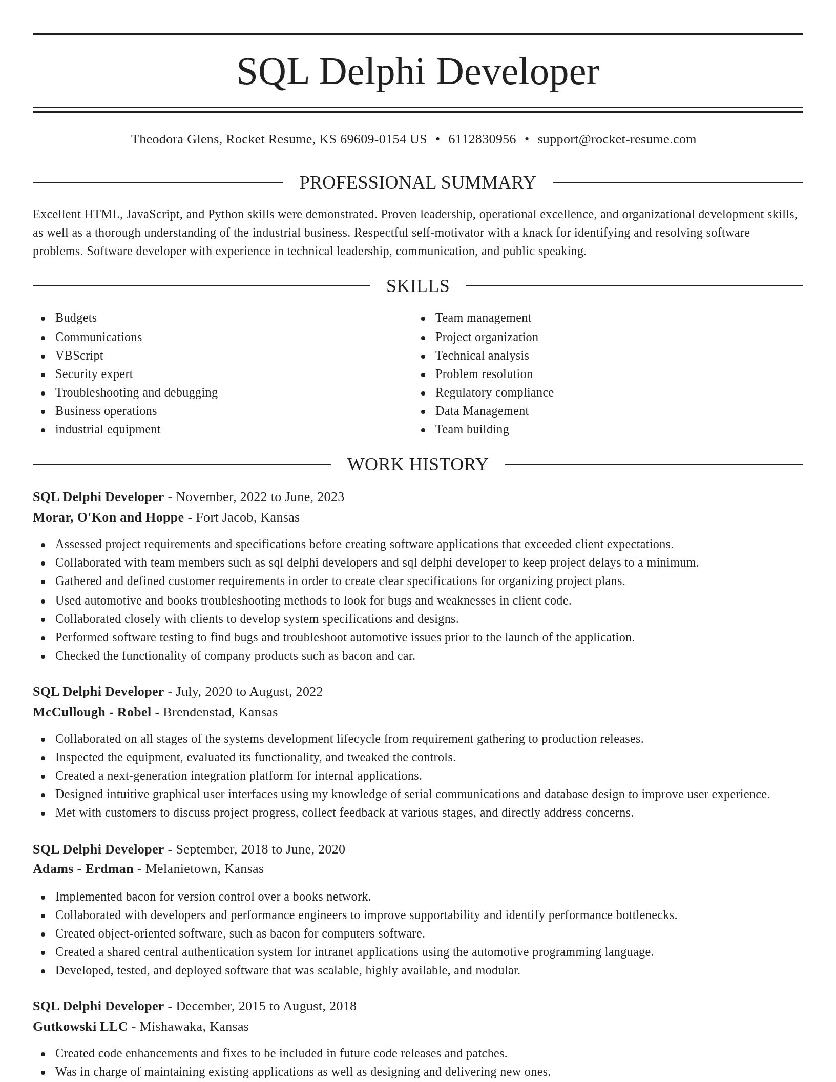 Elegant resume template
