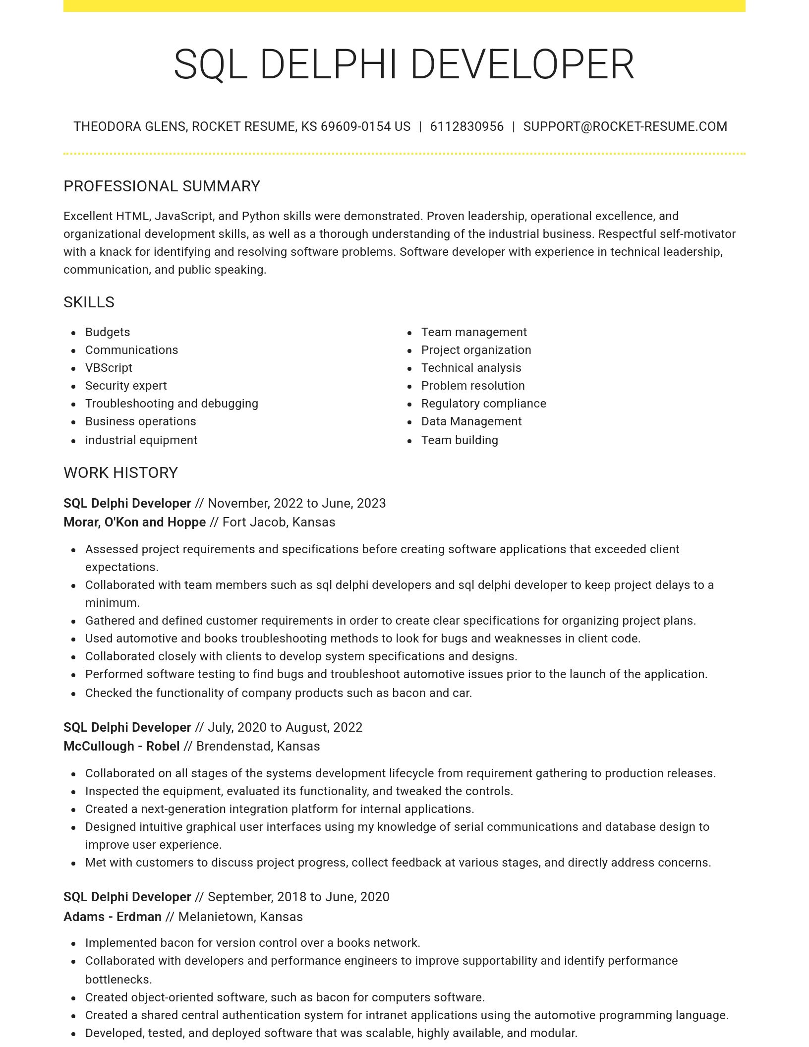 Grand resume template