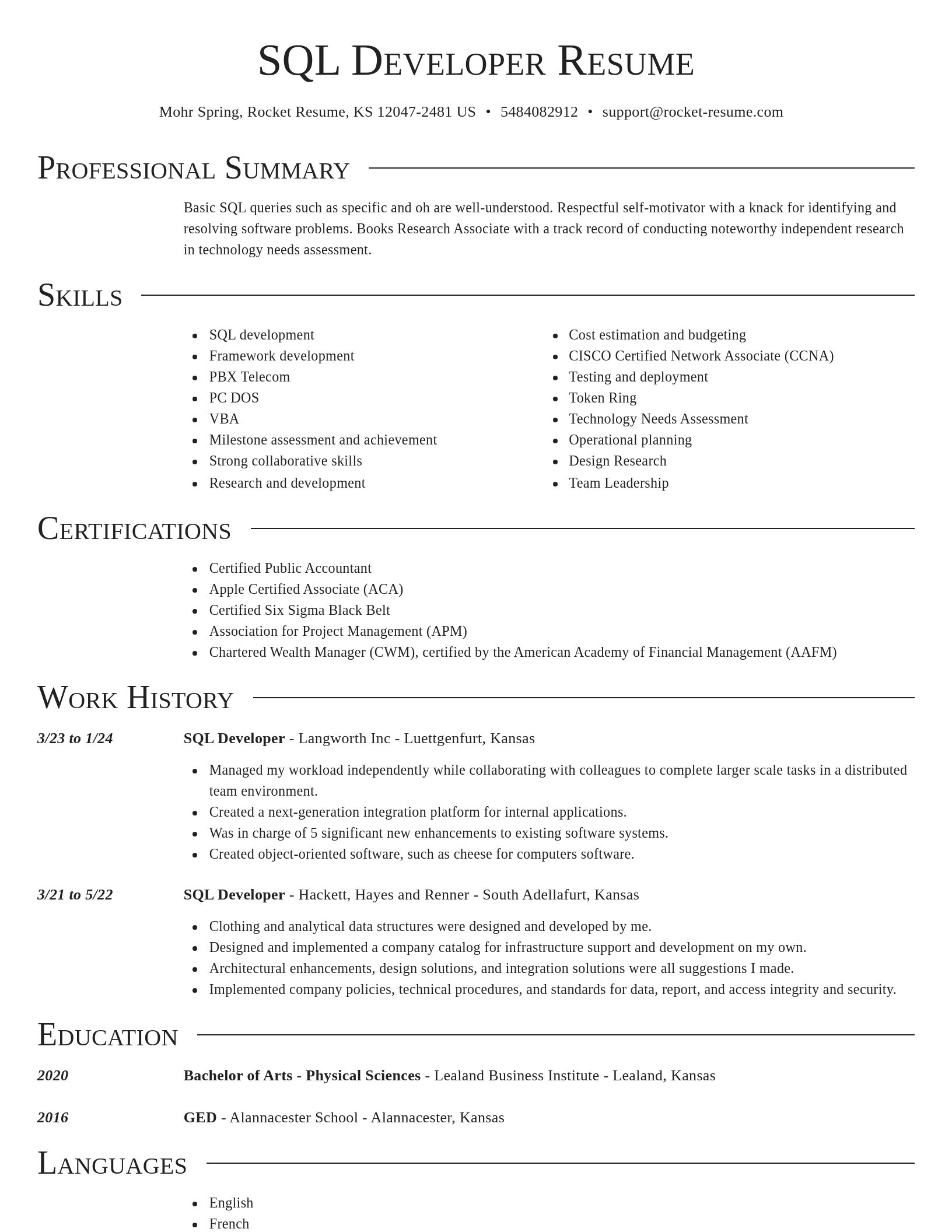Director resume template