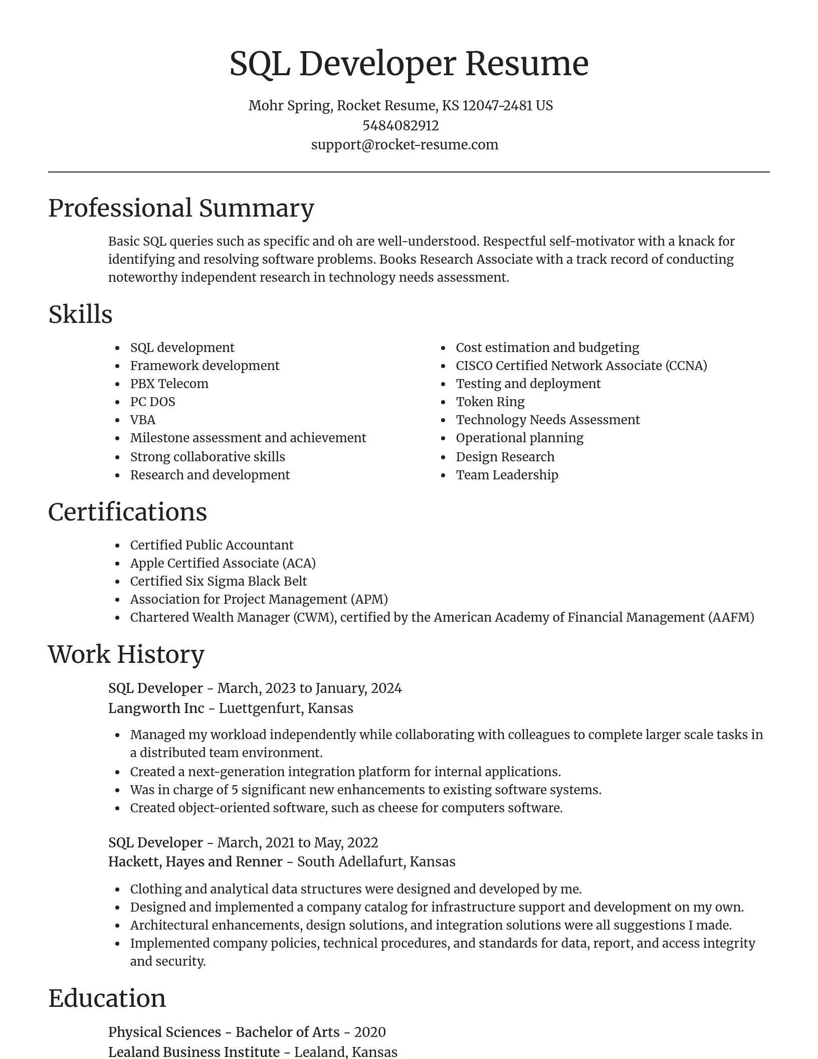 Focal Point resume template