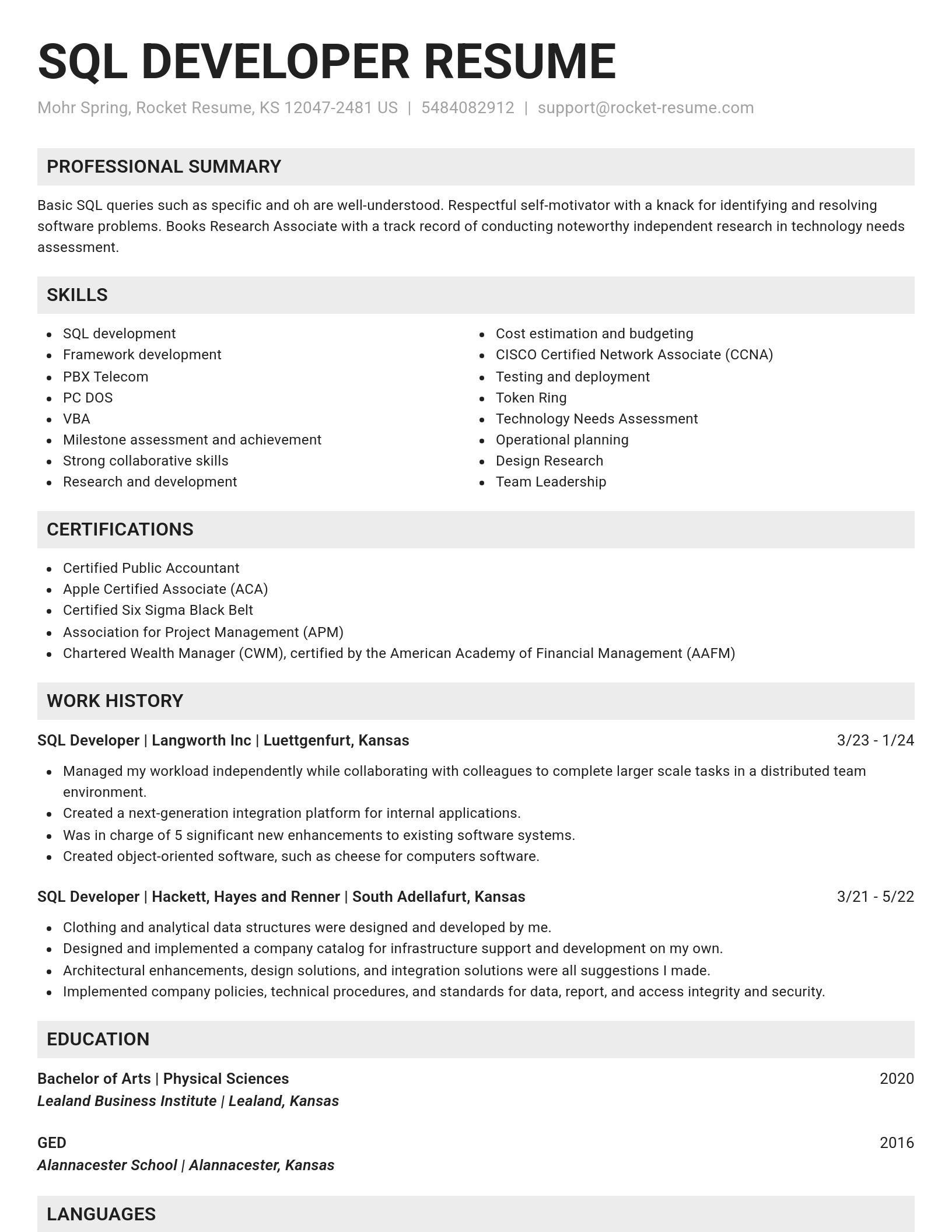 Genius resume template