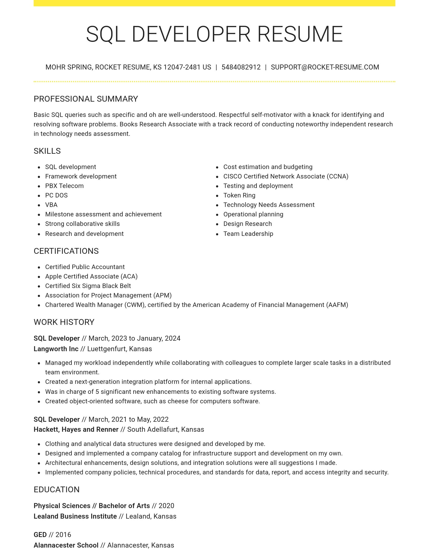 Grand resume template